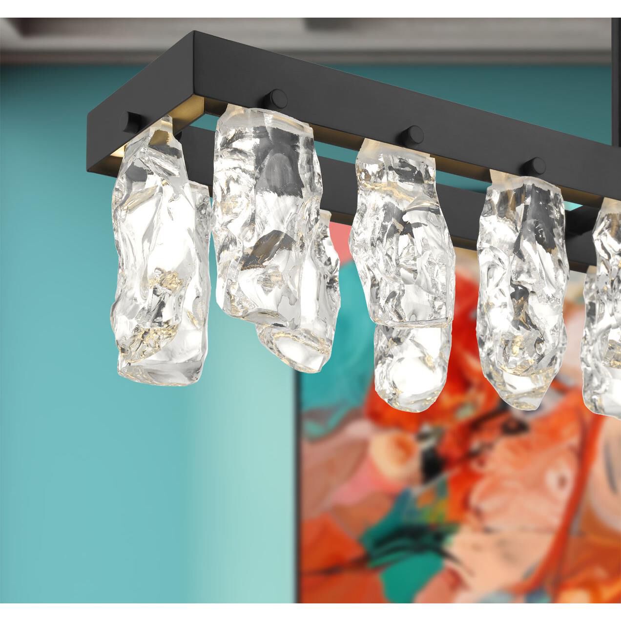 Artic Glacier Linear Suspension Light by Kovacs