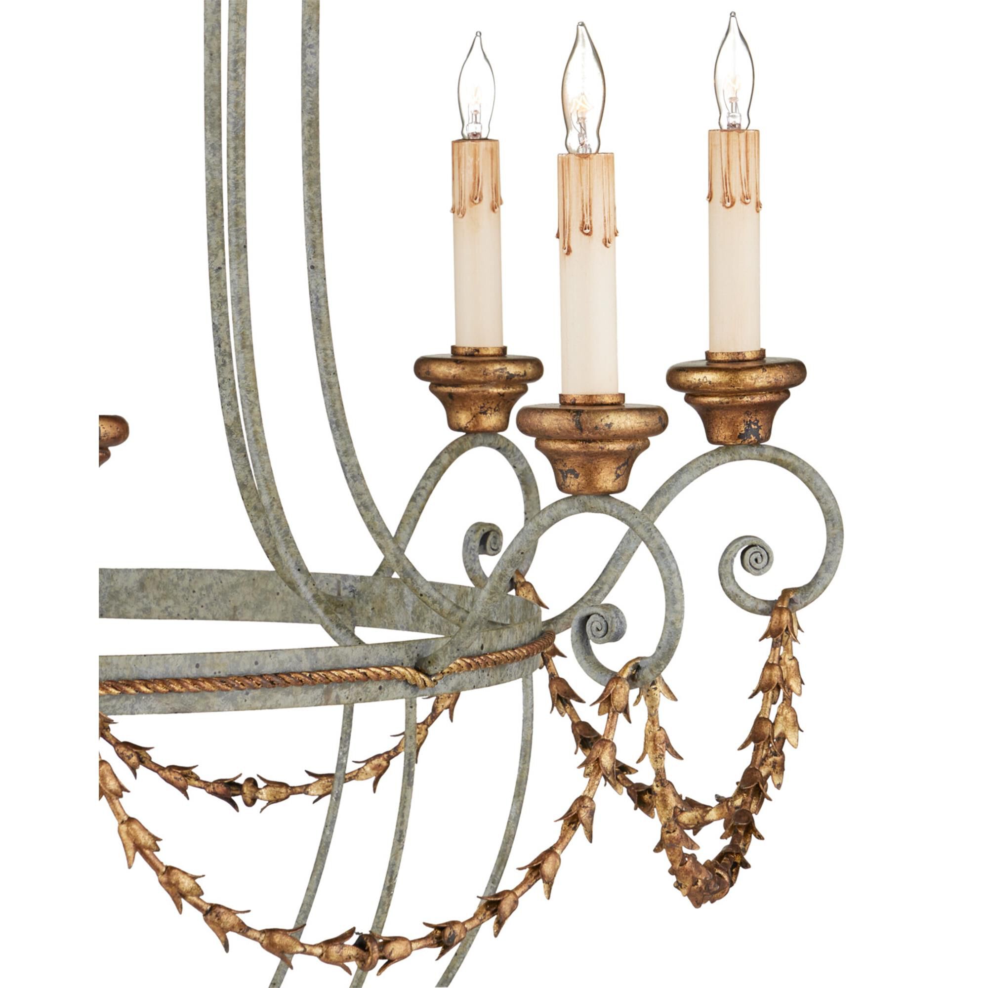 Elegance 29 Inch 8 Light Chandelier,