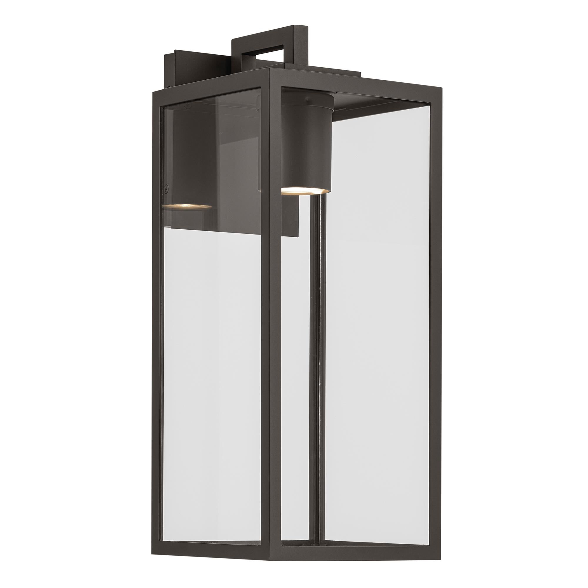 Shown in Olde Bronze finish and Clear glass and Metal shade