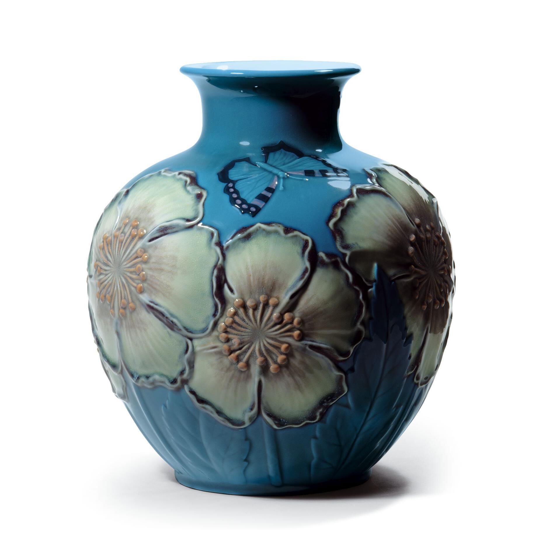 Poppy Flowers Vase-Urn by Lladro