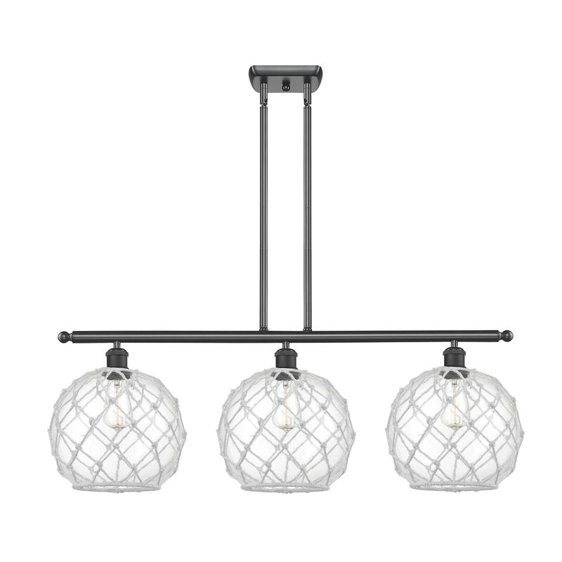 Bruno Marashlian Large Farmhouse Rope 37 Inch Linear Suspension Light by Innovations Lighting