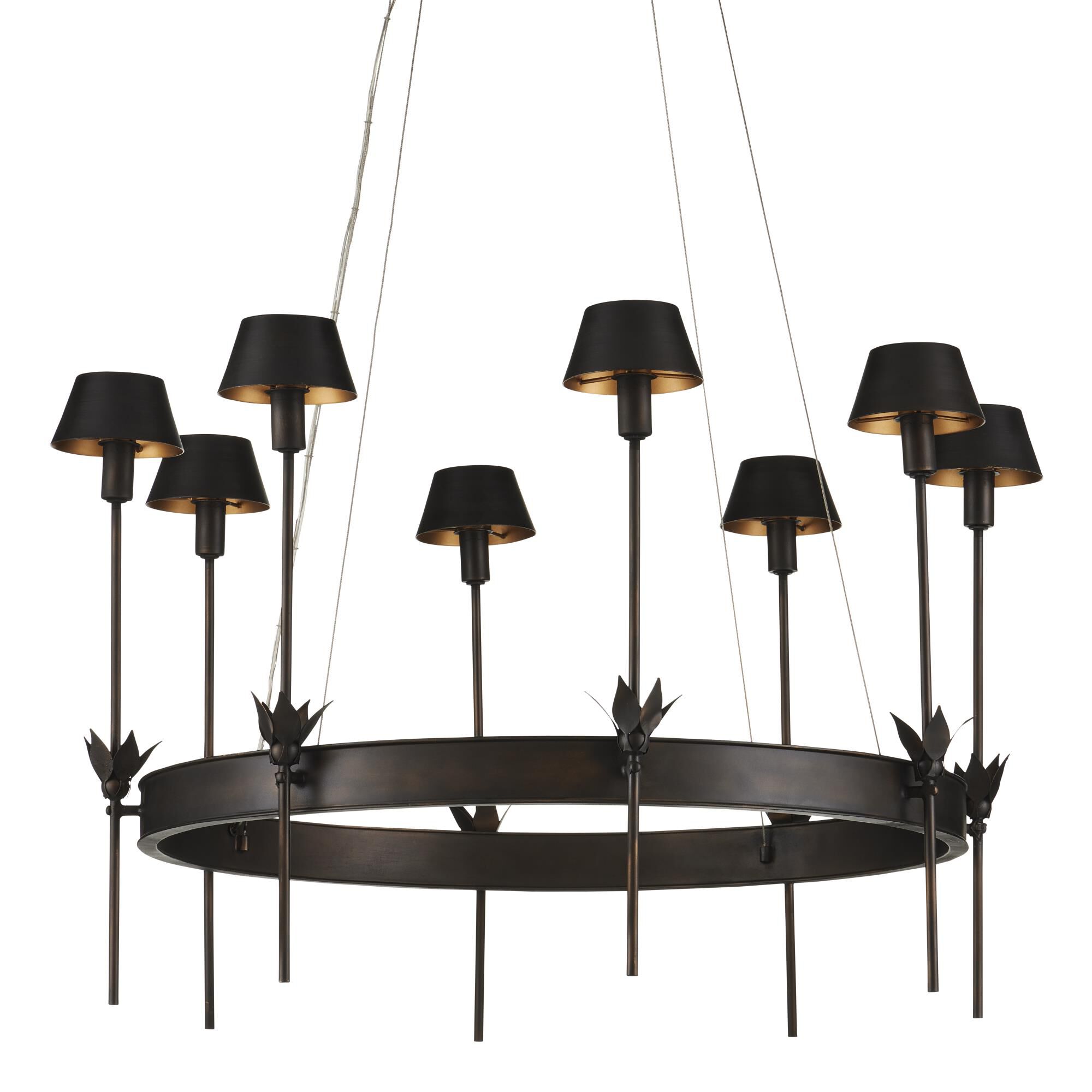 Coterie 36 Inch 8 Light LED Chandelier by Currey and Company