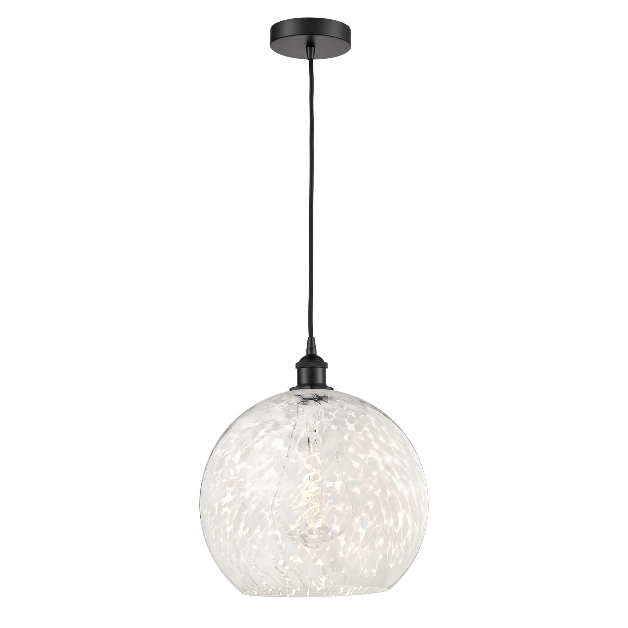 Bruno Marashlian White Mouchette 14 Inch Large Pendant by Innovations Lighting