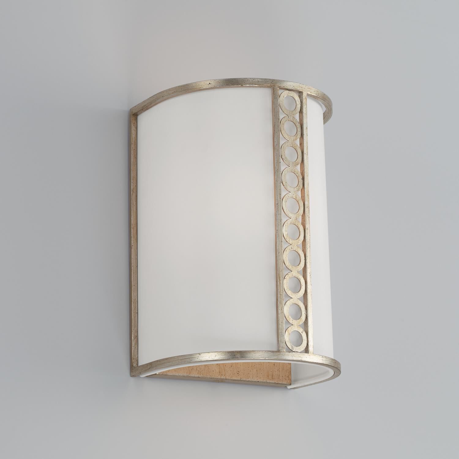 Shown in Winter Gold finish and White Fabric shade