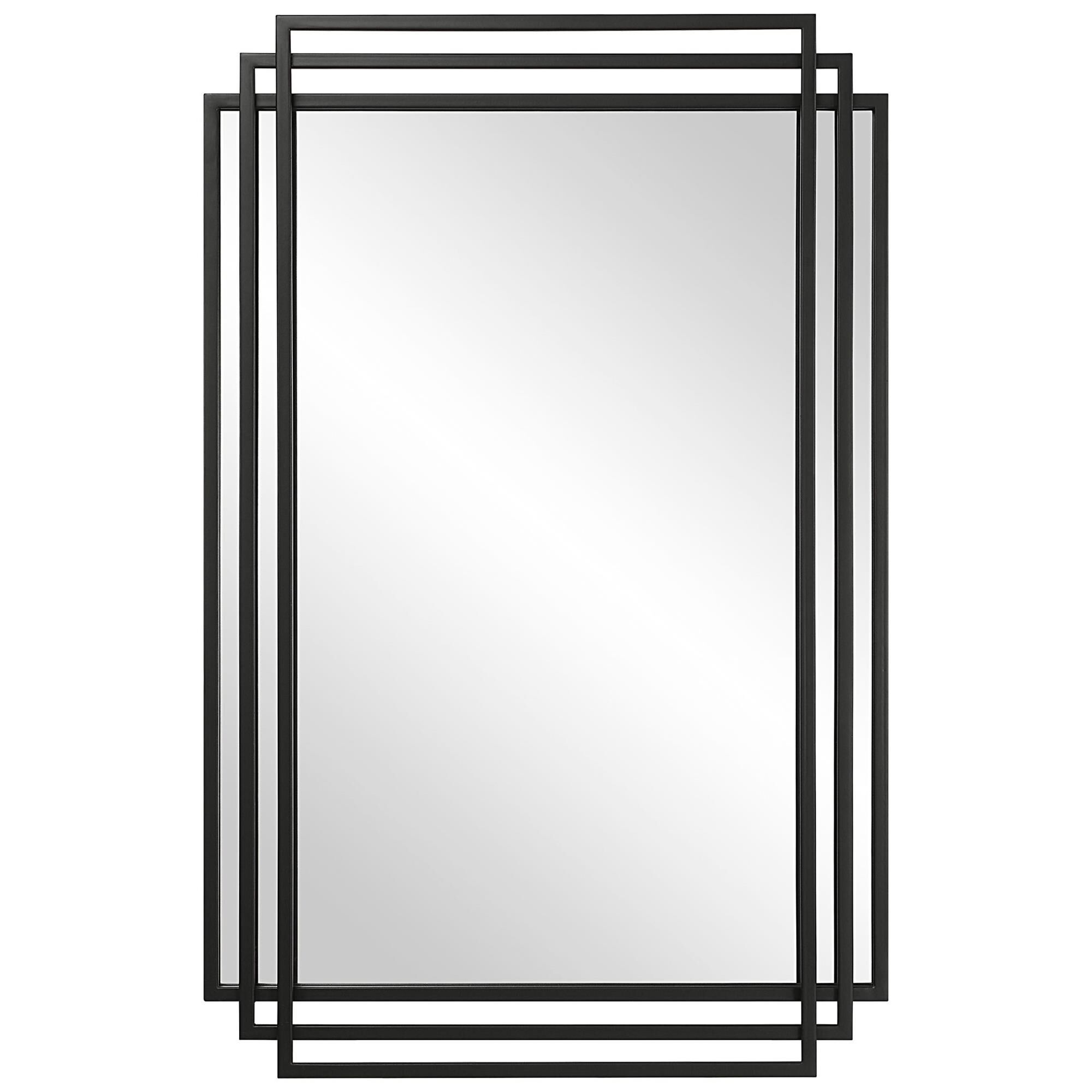 Shown in Showcasing Elegant Lines And A Timeless Style, This Mirror Features An Overlapping Solid Iron Frame  finish