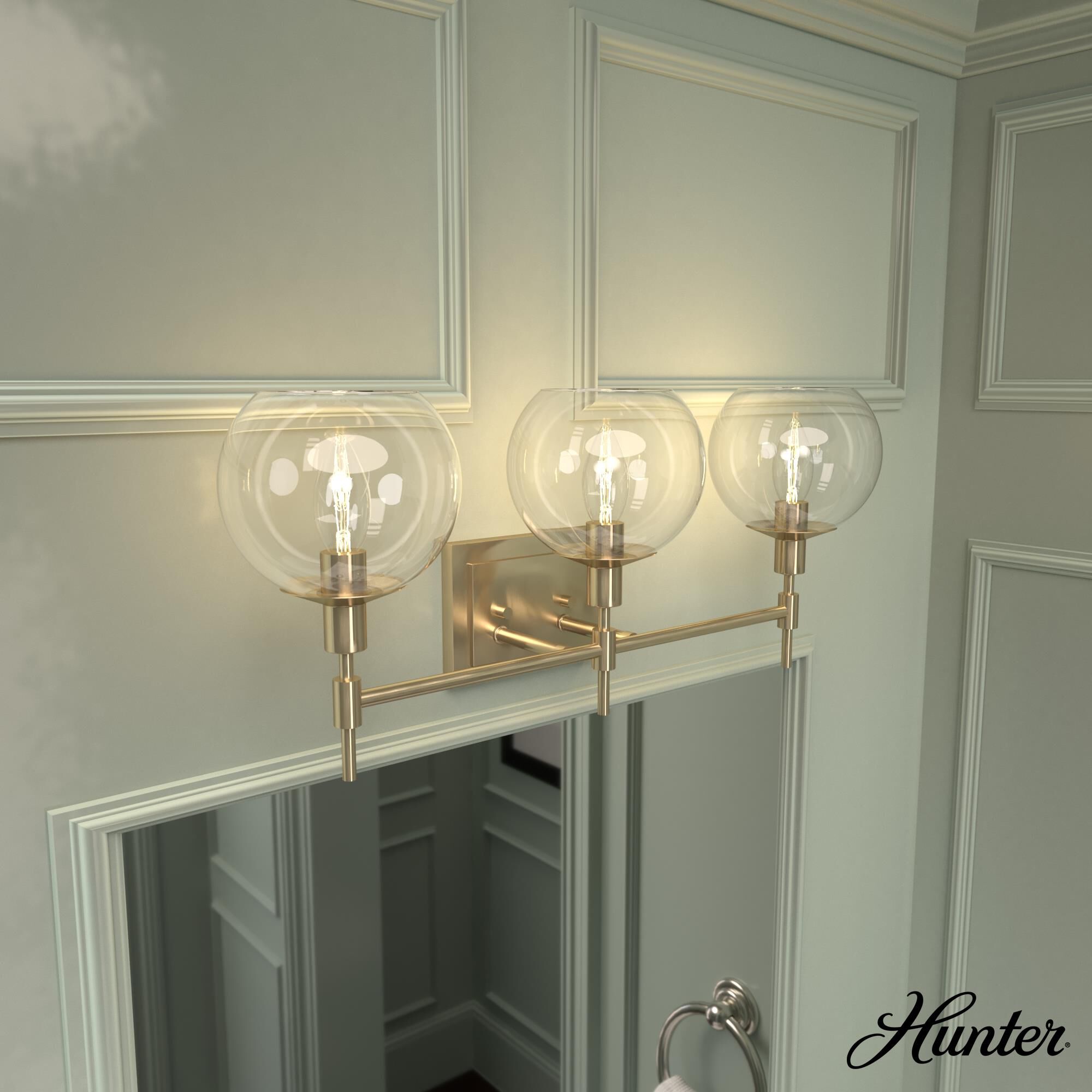 Xidane 30 Inch 4 Light Bath Vanity Light by Hunter Fan