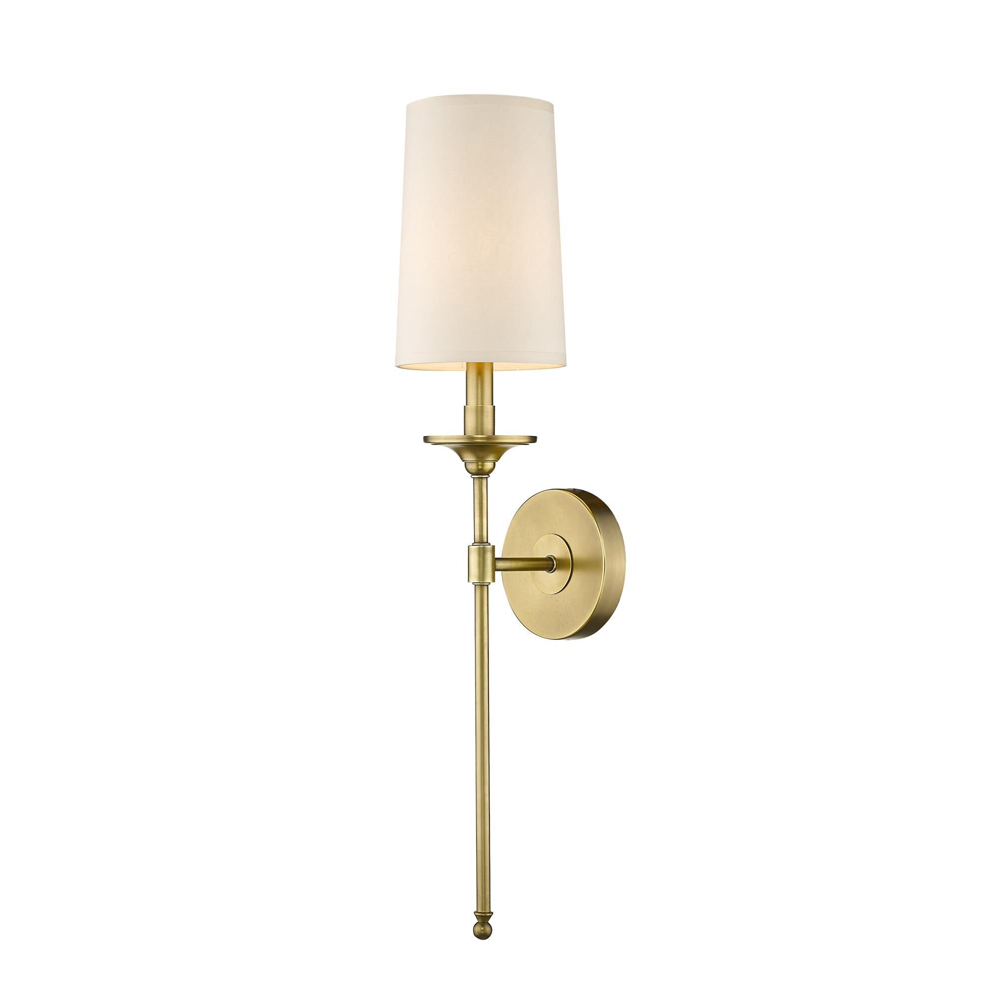 Shown in Rubbed Brass finish and Parchment Paper glass and Parchment Paper shade