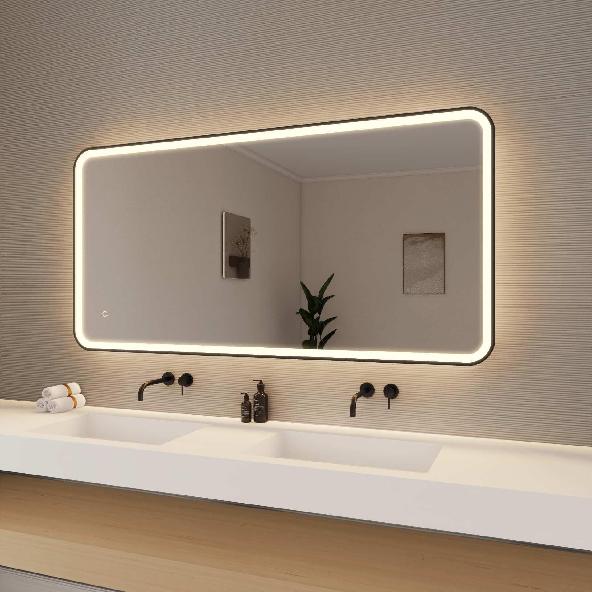 Harmoni 60 Inch Rectangular LED Lighted Mirror by Elegant Decor