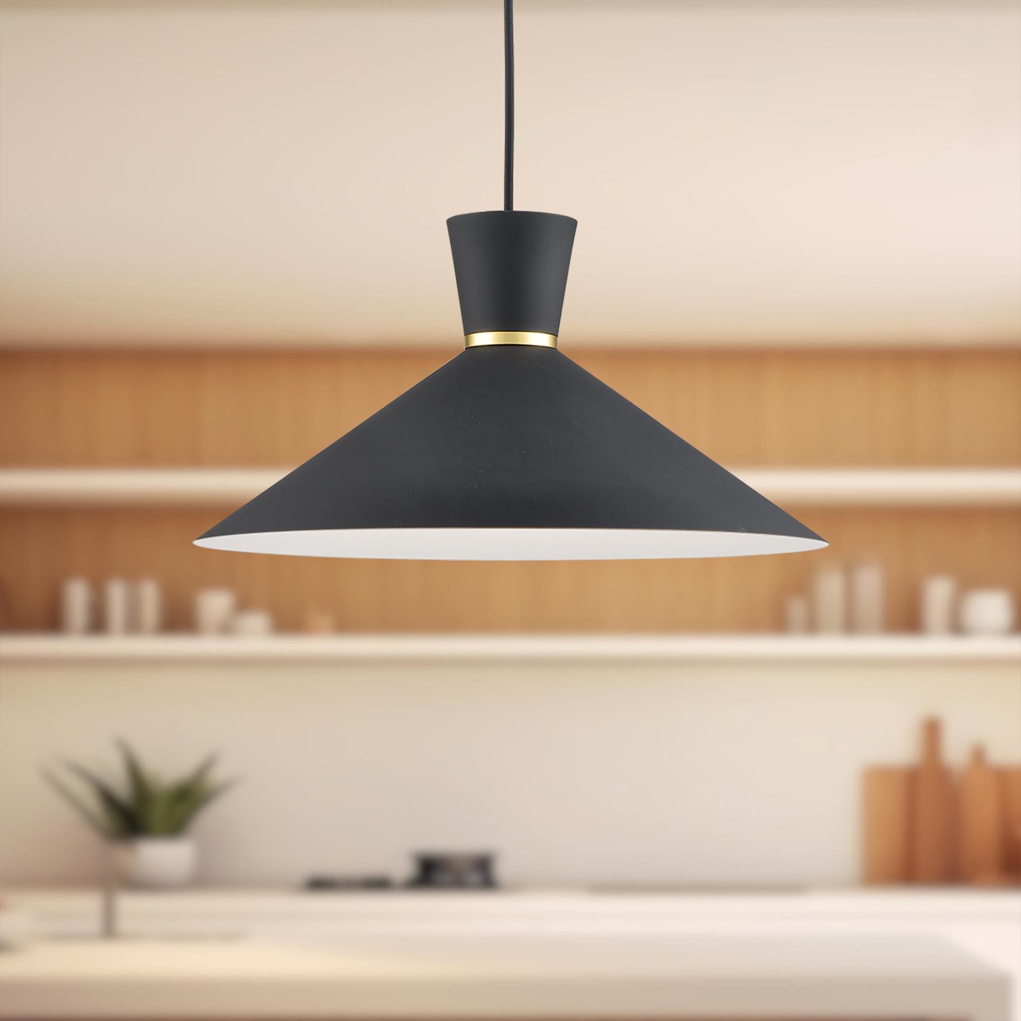Shown in Black - Gold finish and Aluminium shade