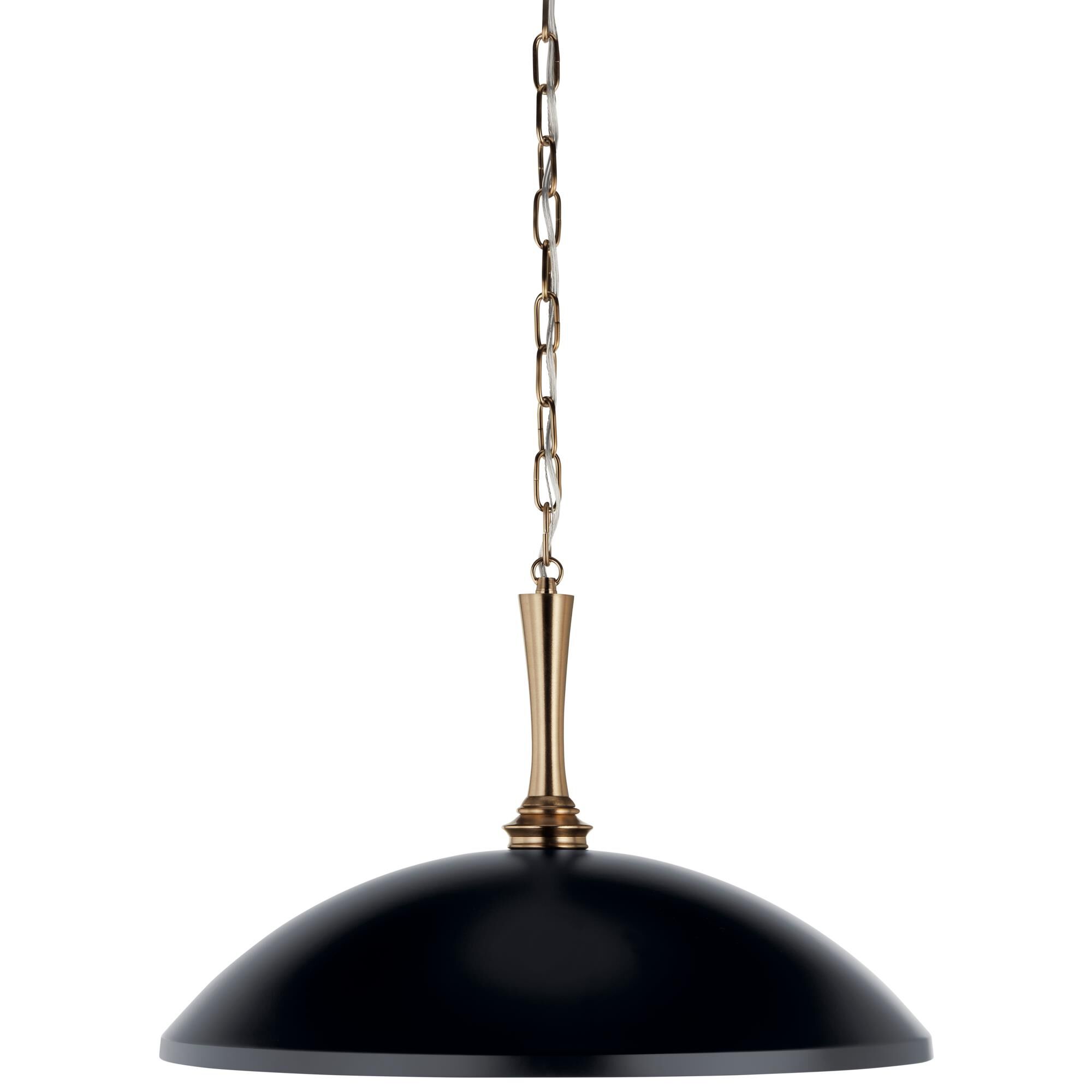 Shown in Black finish and Metal, Dome and Smooth shade
