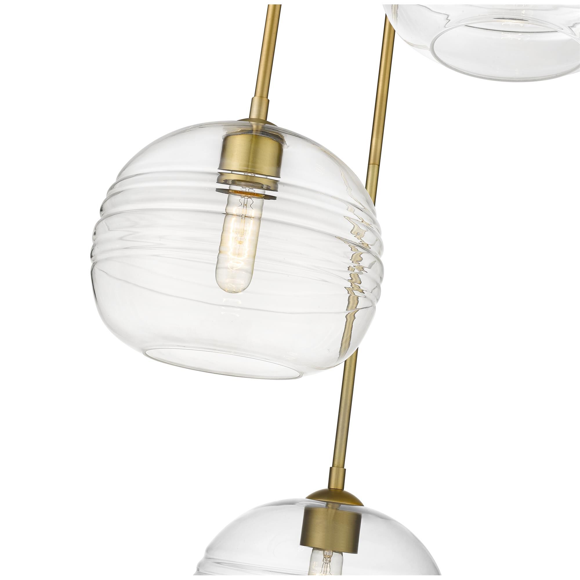 Shown in Olde Brass finish and Glass shade