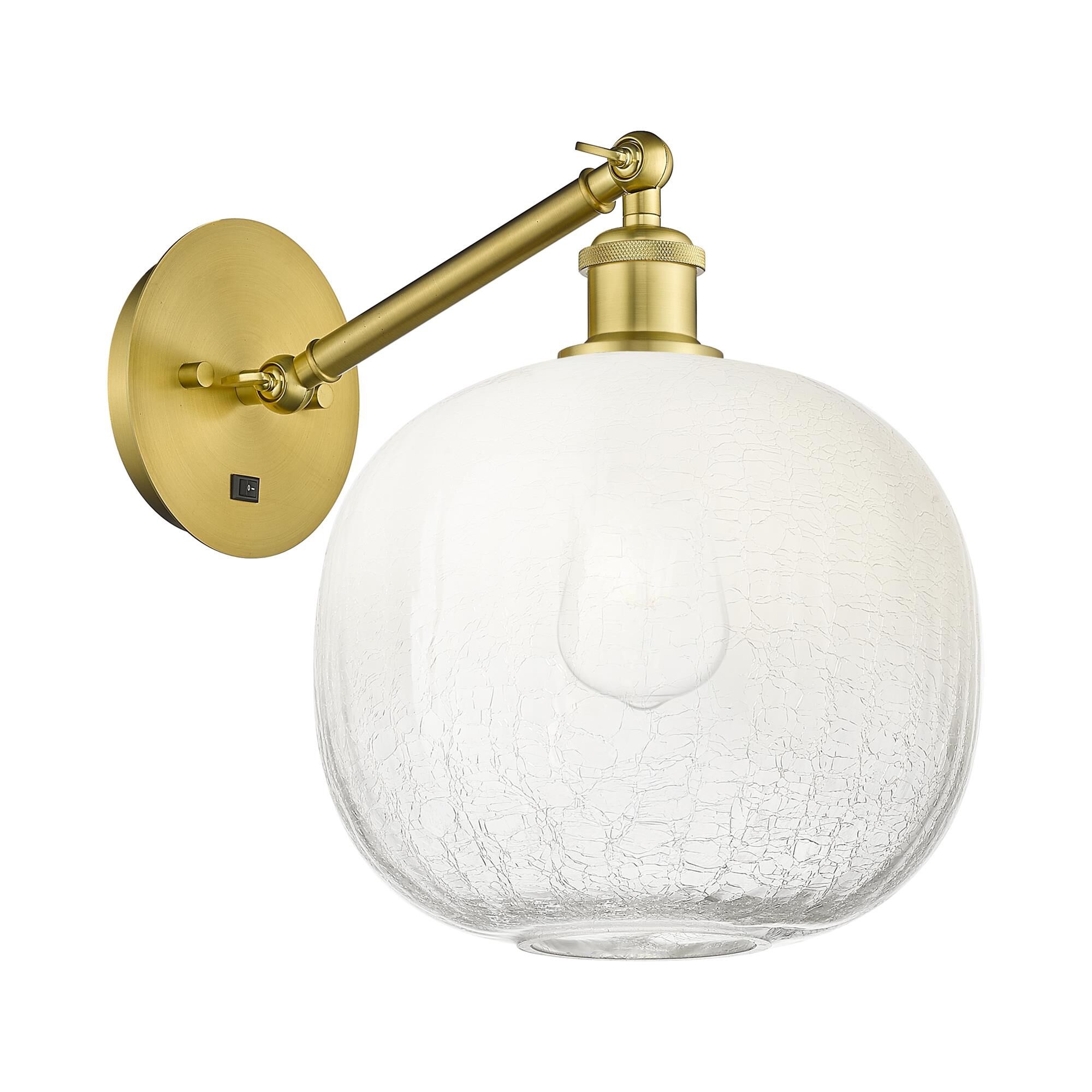 Shown in Satin Gold finish and Opal glass