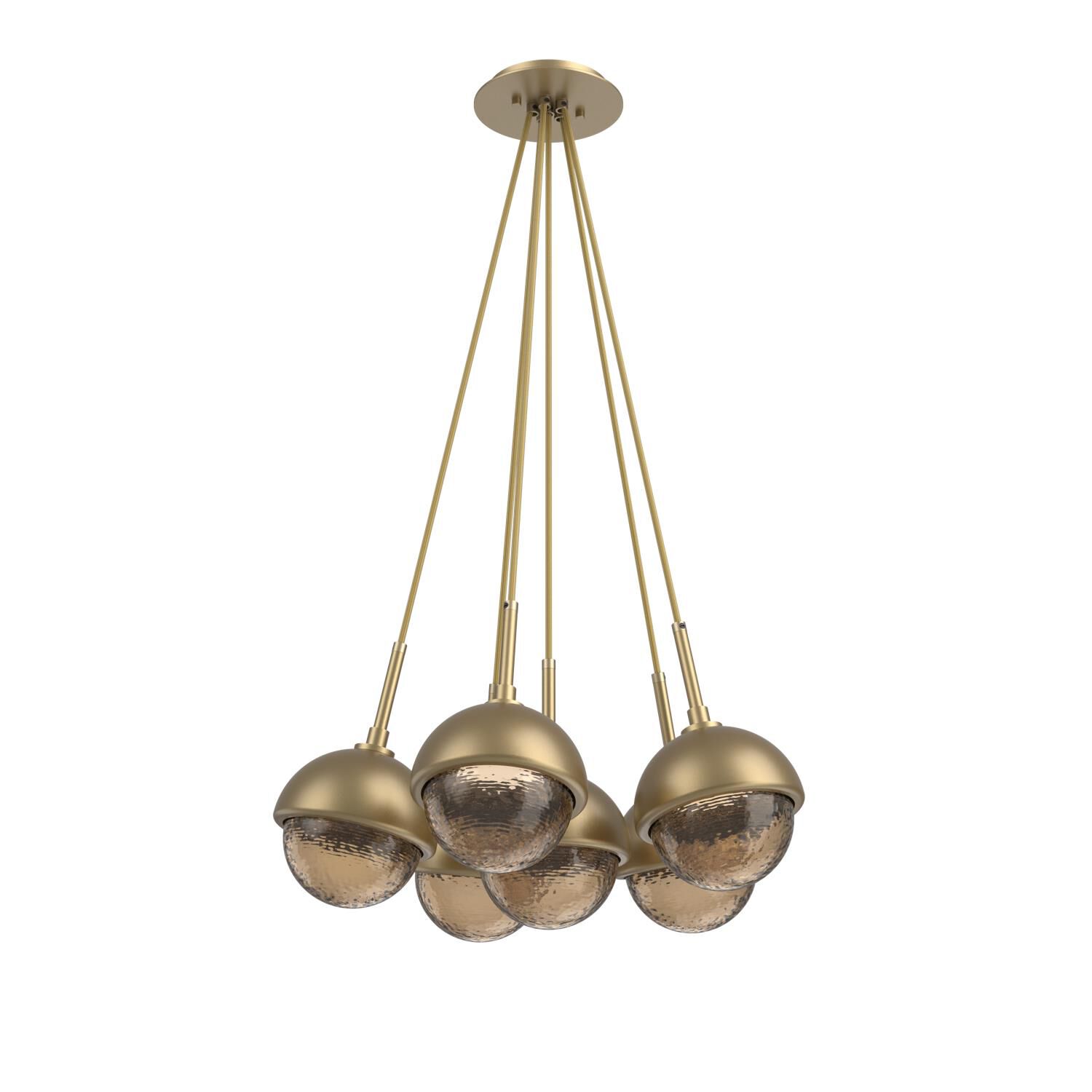 Shown in Gilded Brass finish and Bronze glass and Metal Shade Matching Finish accent