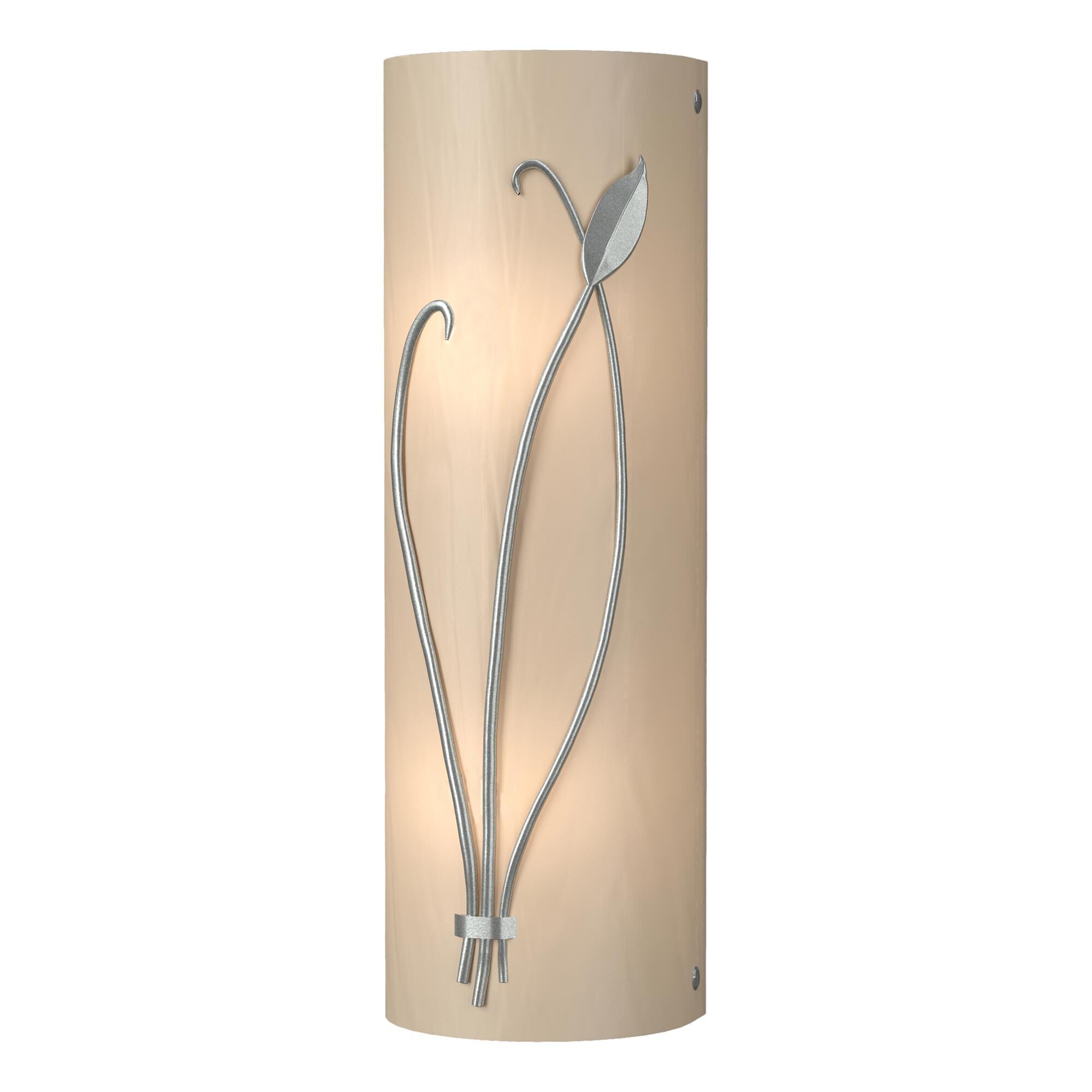Shown in Vintage Platinum finish and White Art  glass and Left Orientation accent