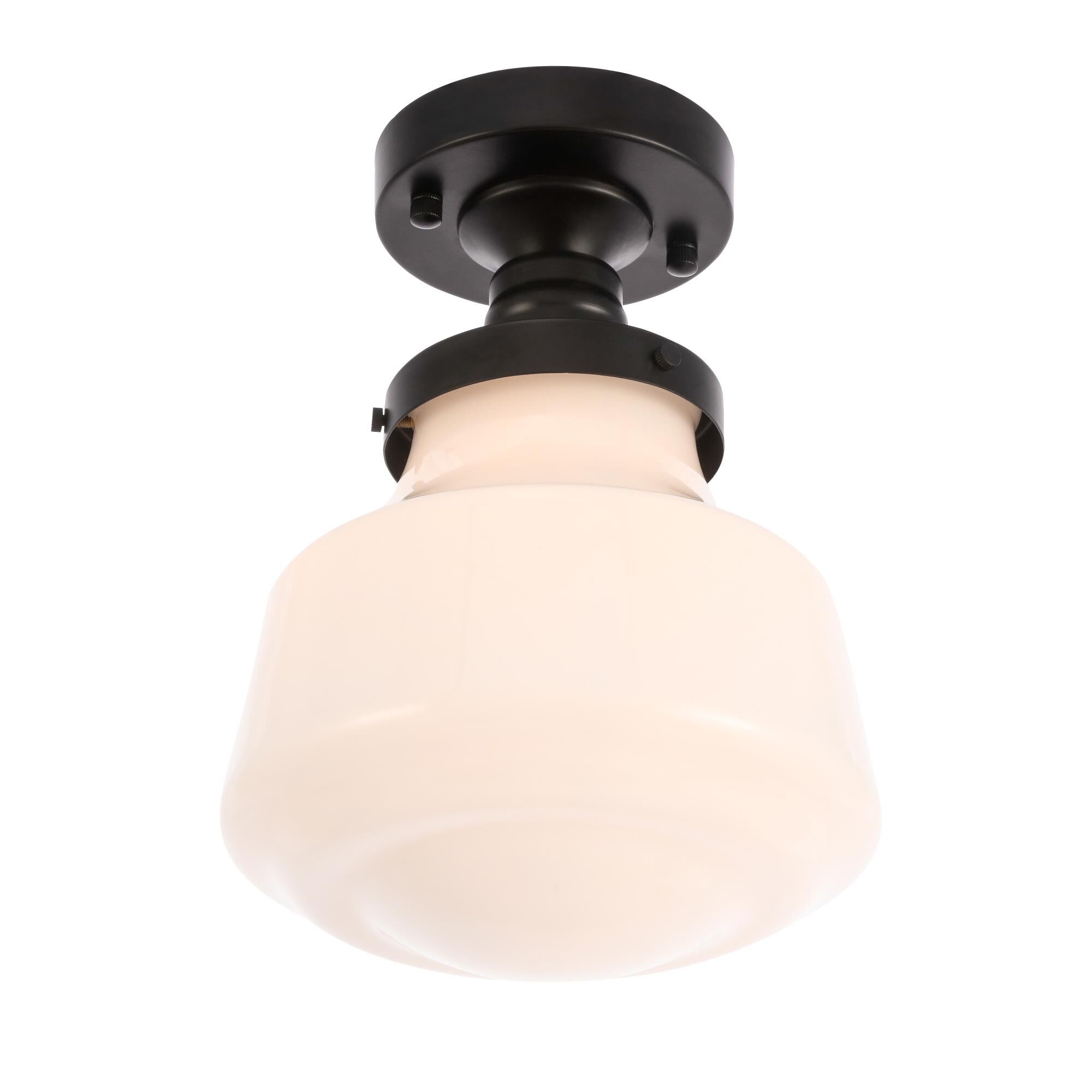 Lyle 8 Inch 1 Light Semi Flush Mount by Elegant Lighting