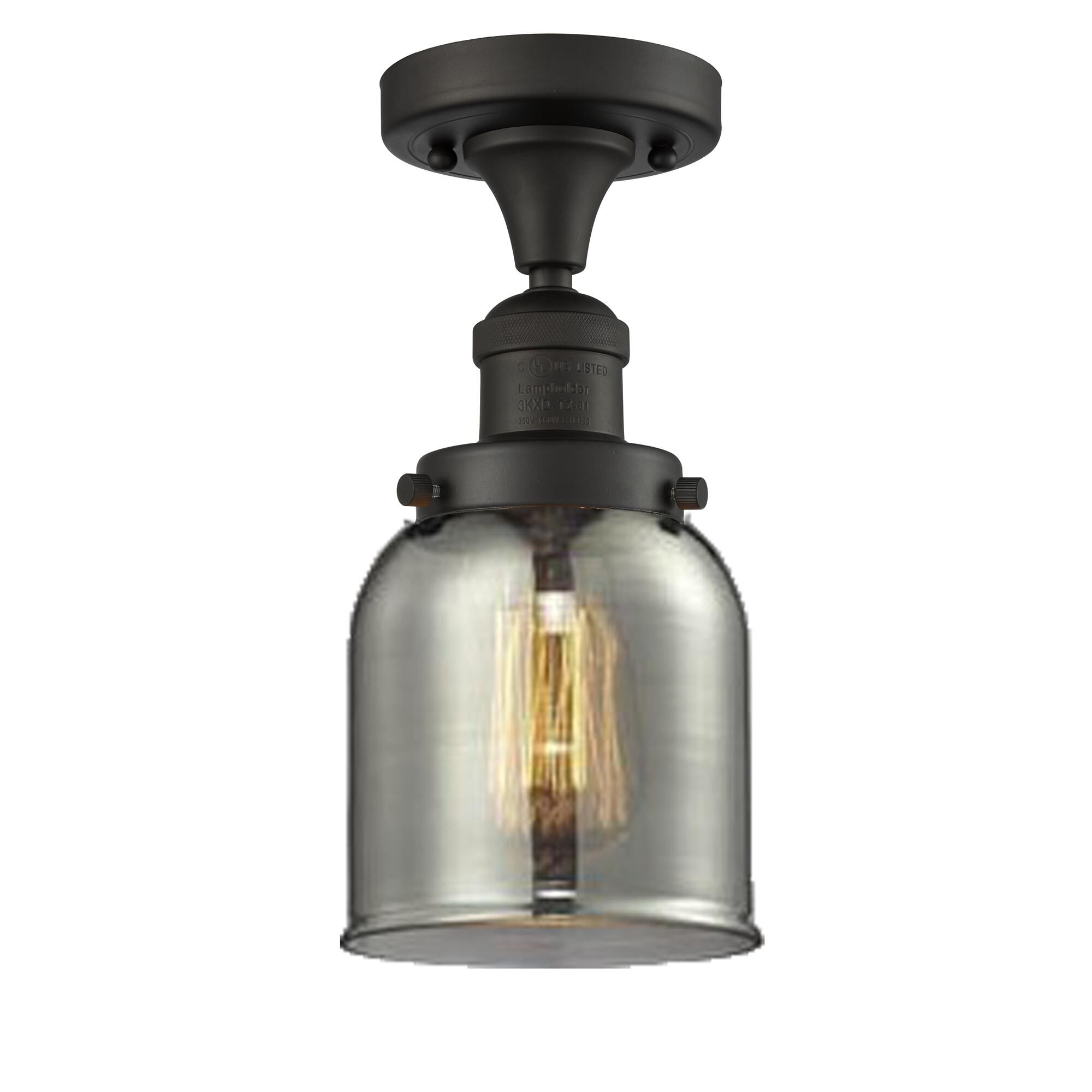 Shown in Oil Rubbed Bronze finish and Plated Smoked glass