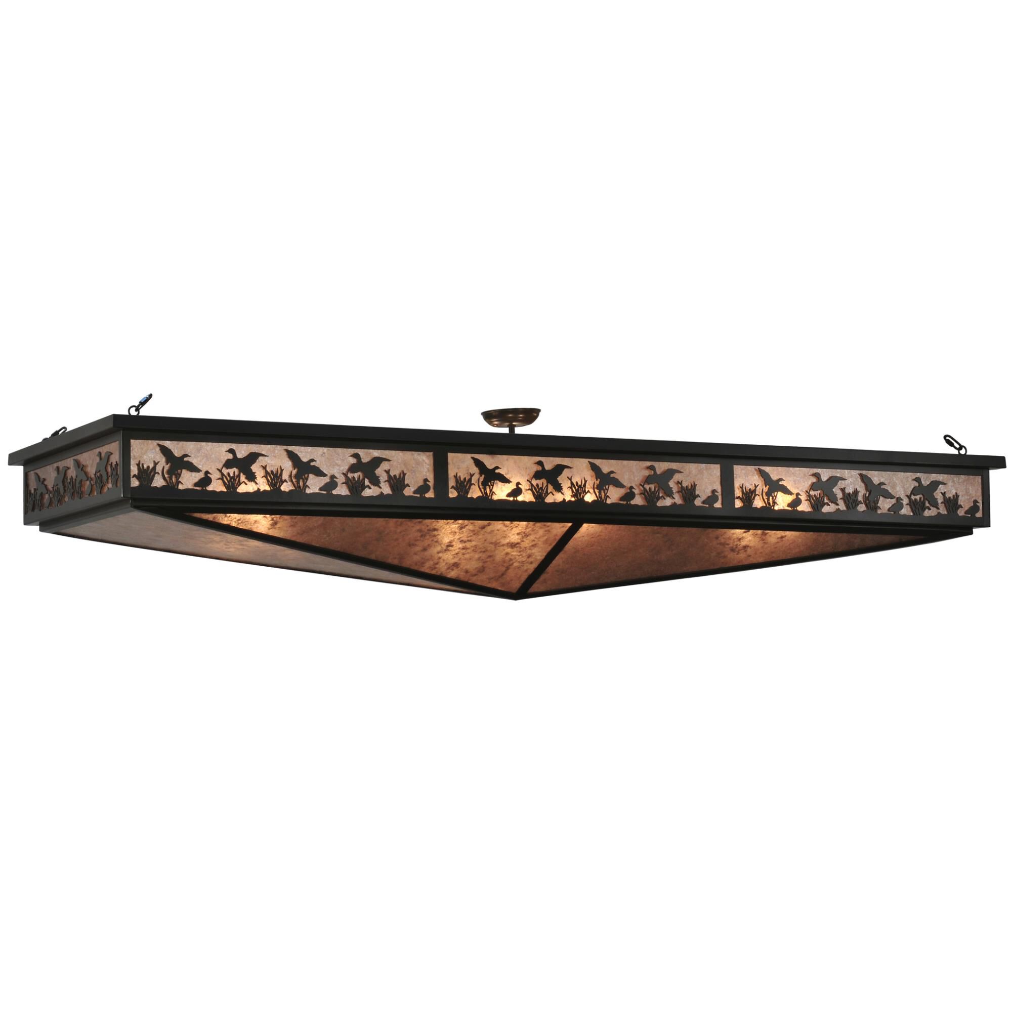 Ducks In Flight 80 Inch 8 Light Semi Flush Mount by Meyda Lighting
