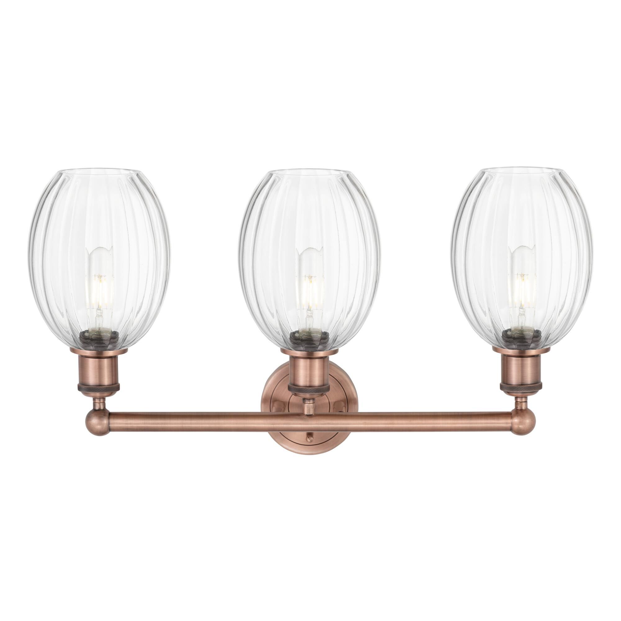 Shown in Antique Copper finish and Clear glass