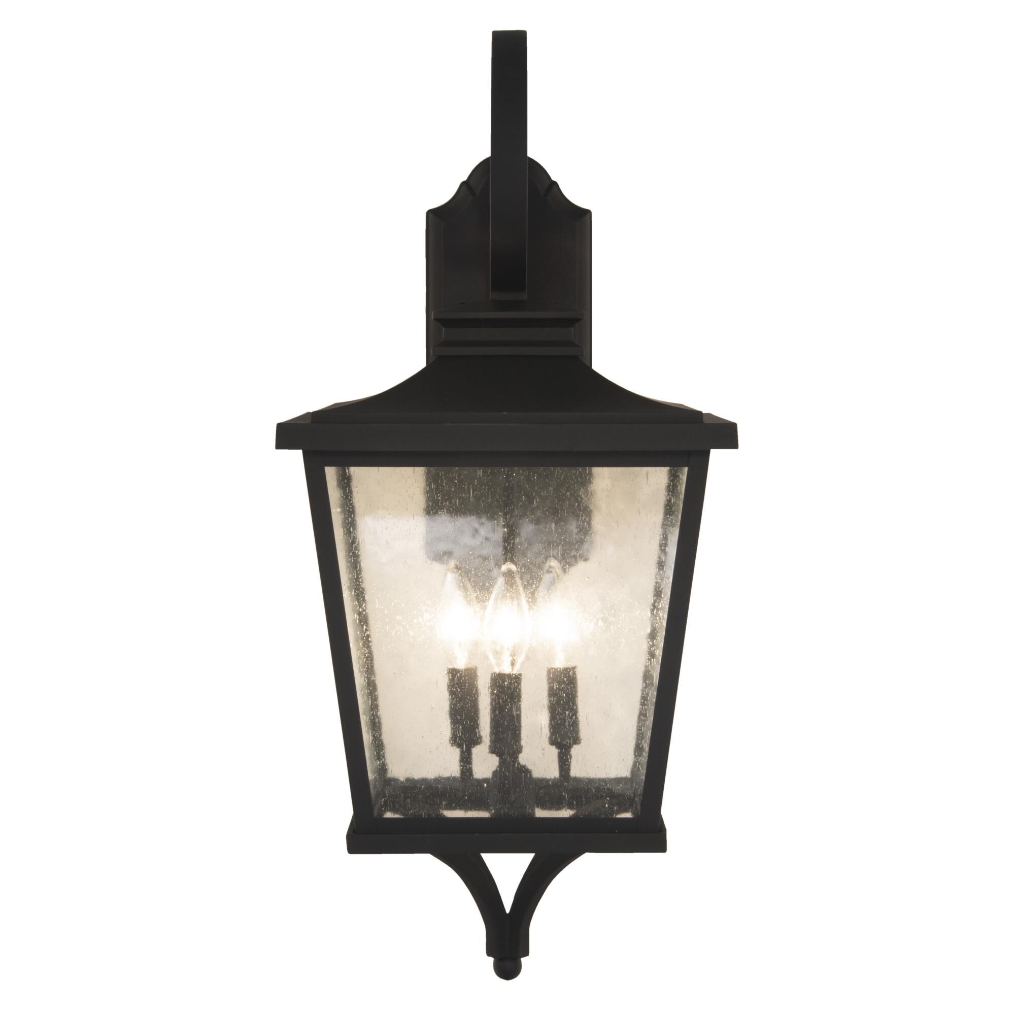 Shown in Textured Matte Black finish and Square/Rectangle glass and Square/Rectangle shade