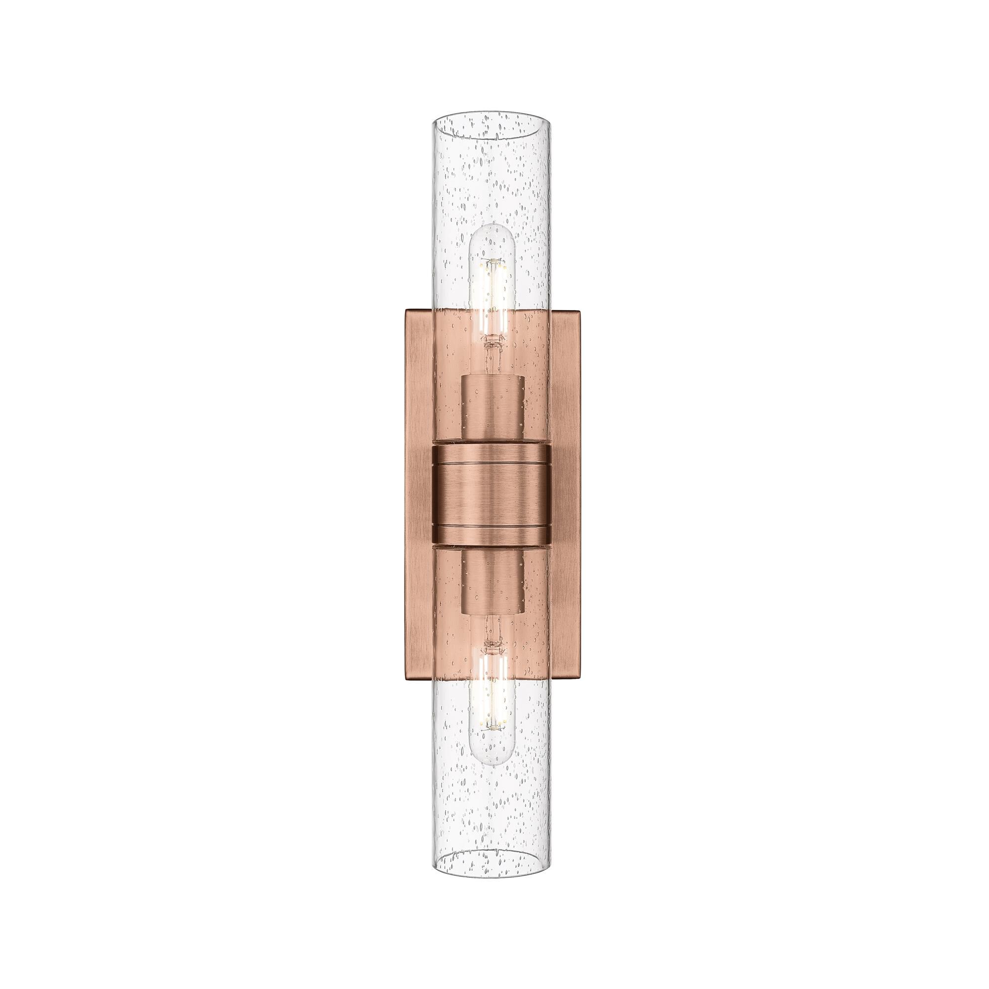 Shown in Antique Copper finish and Seedy glass