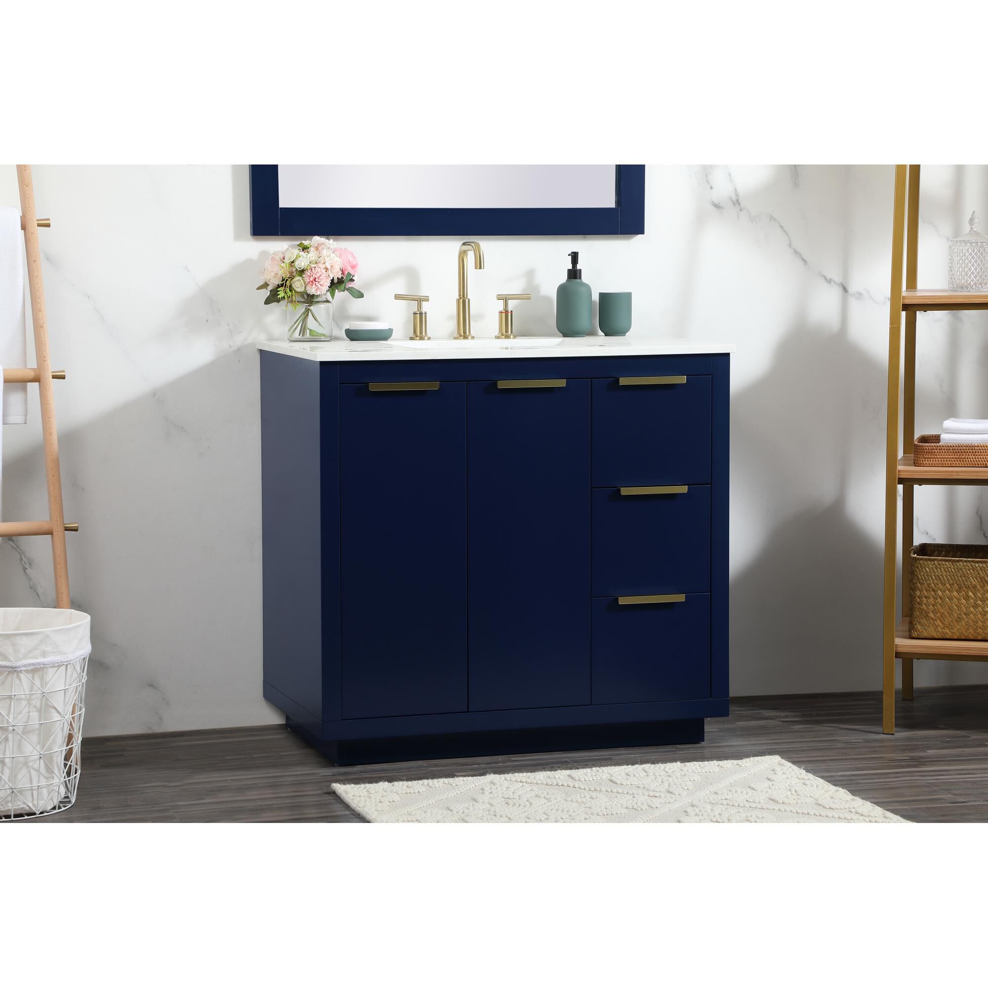 Shown in Blue finish