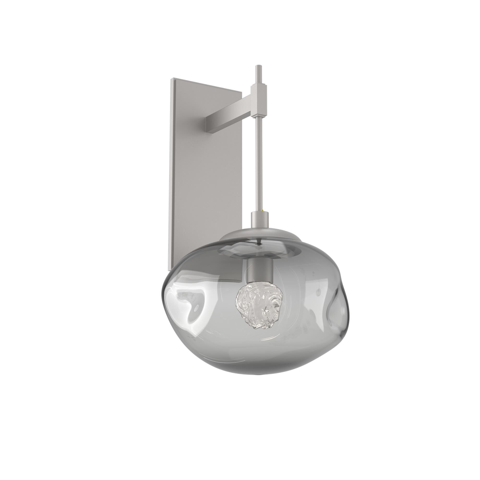 Shown in Metallic Beige Silver finish and Smoke Floret glass