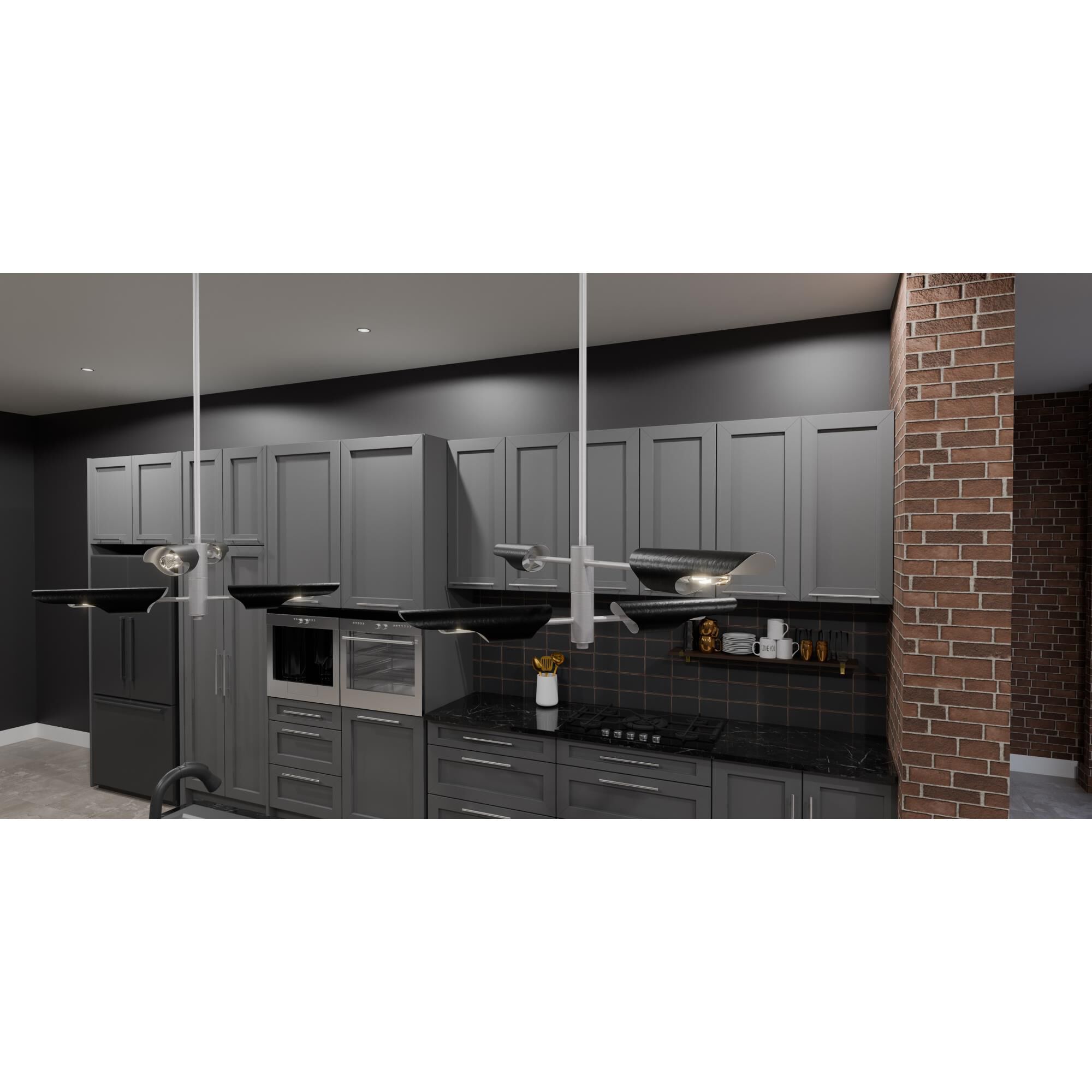 Shown in Brushed Nickel finish and Metal shade