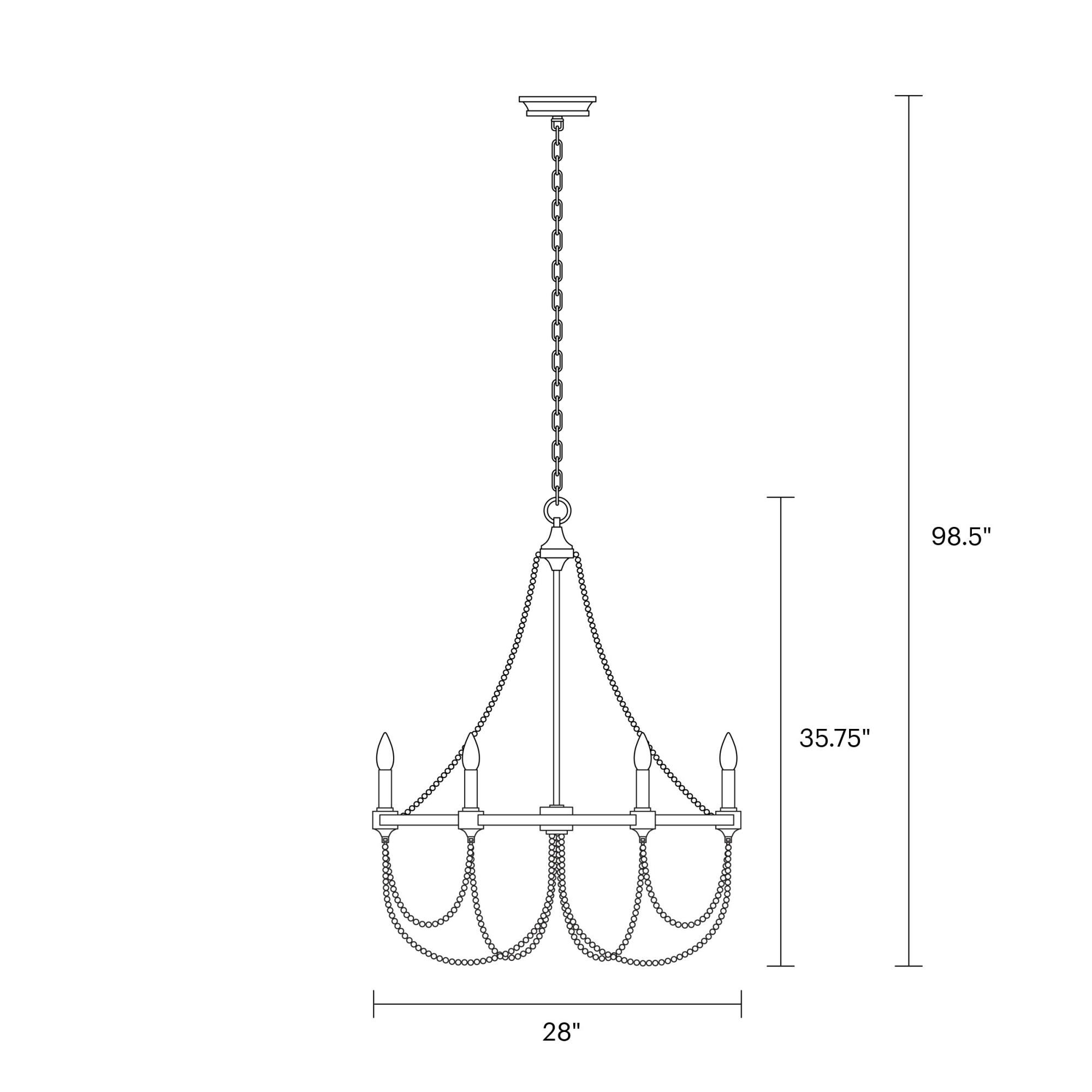 Sean Lavin Beverly 28 Inch 6 Light Chandelier by Visual Comfort Studio Collection