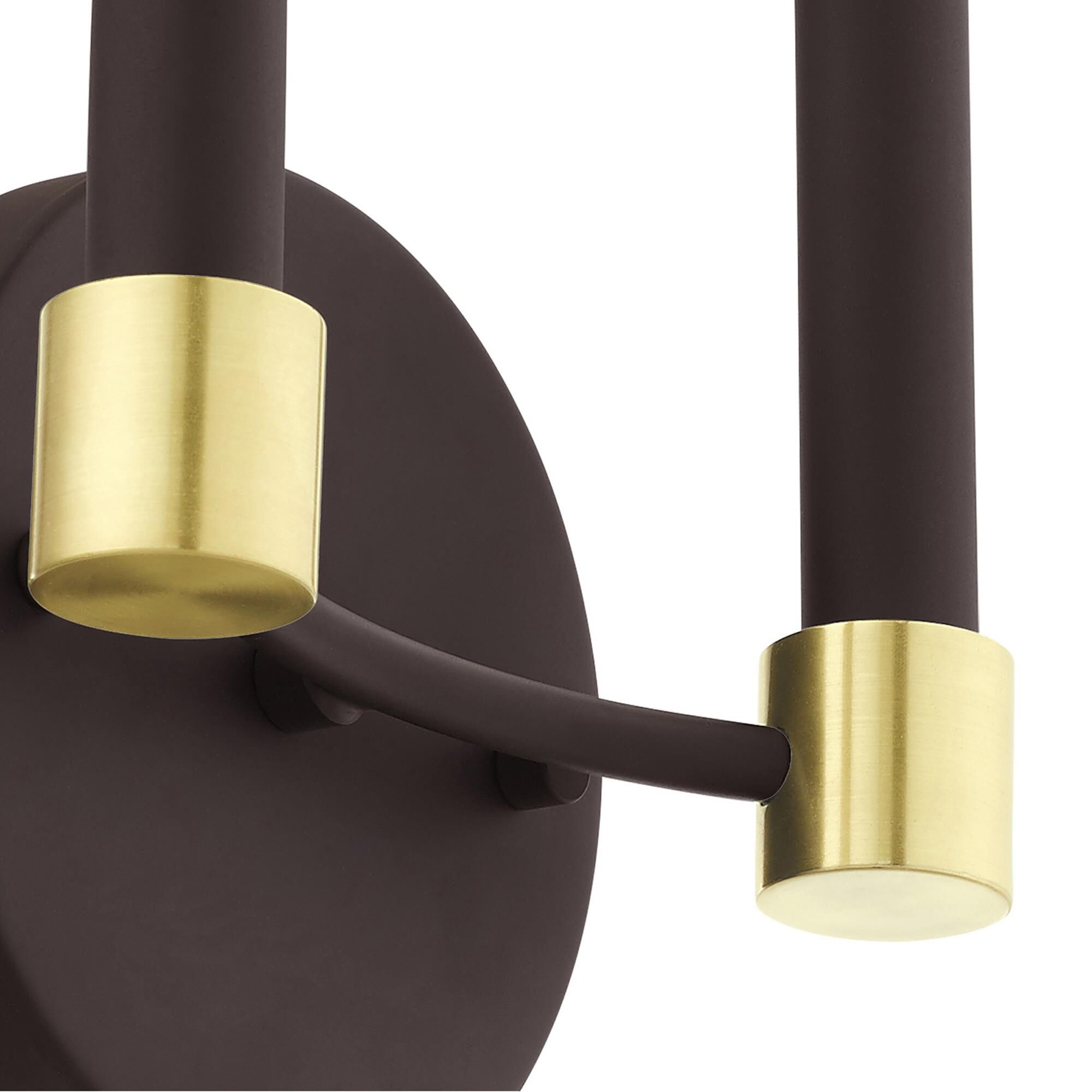 Shown in Bronze With Satin Brass Accents finish