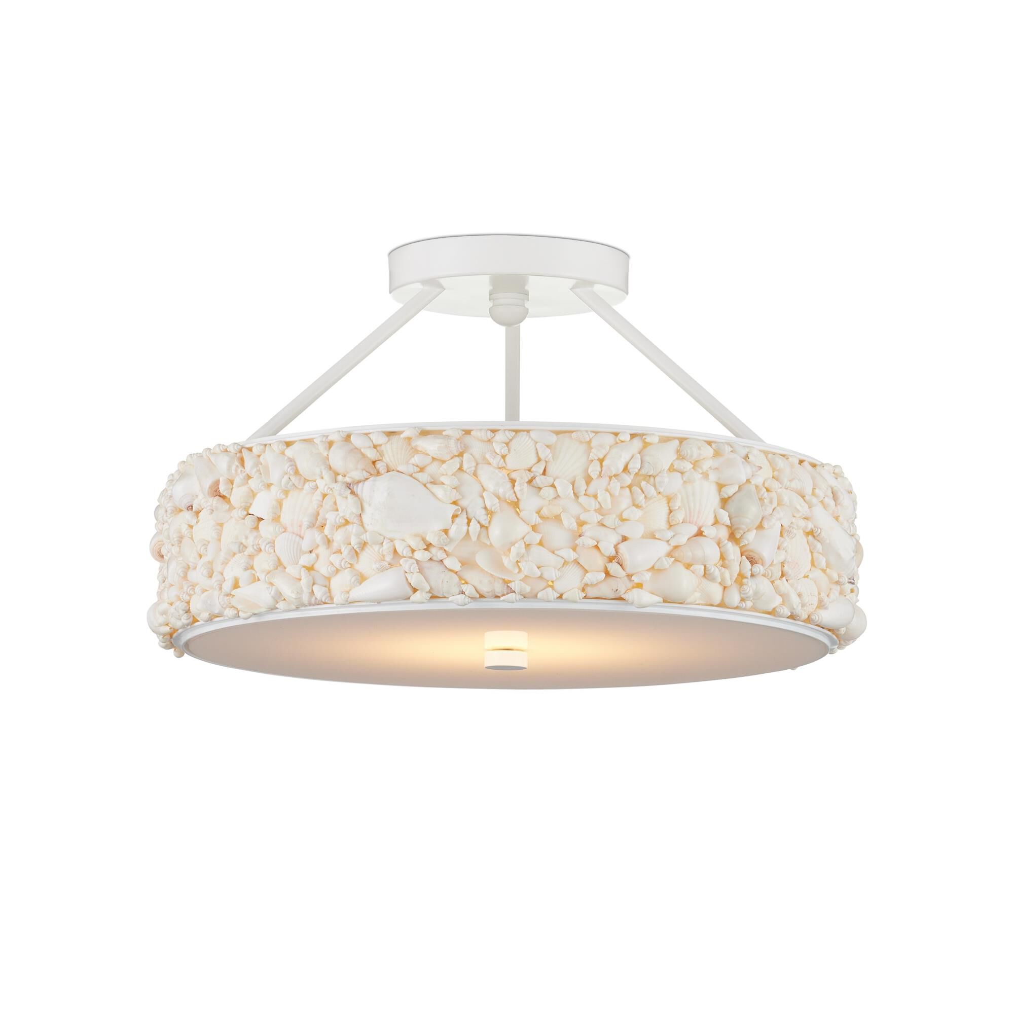 Turbinella 19 Inch Semi Flush Mount by Currey and Company