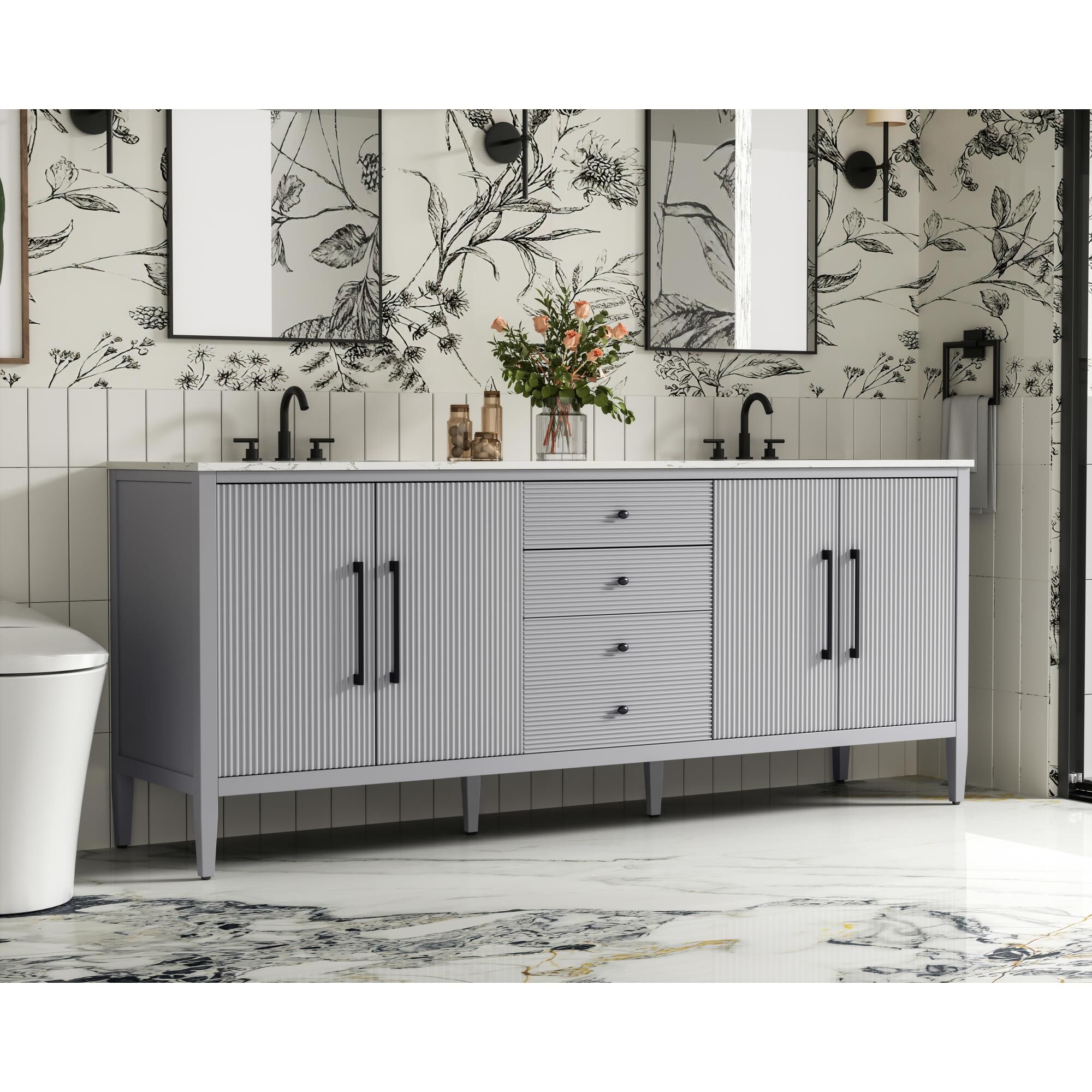 Blakely 84 Inch Bath Vanity by Elegant Dcor