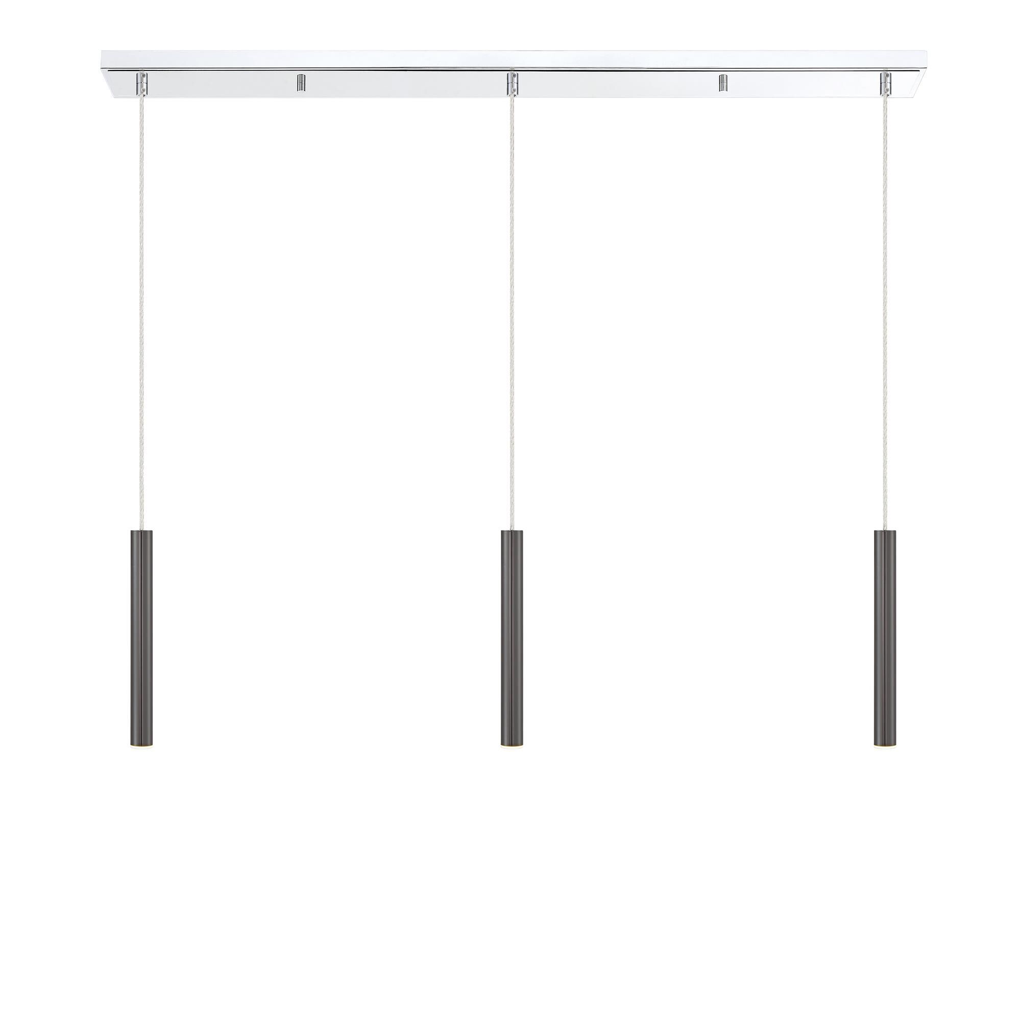 Shown in Chrome finish and Steel glass and Steel shade