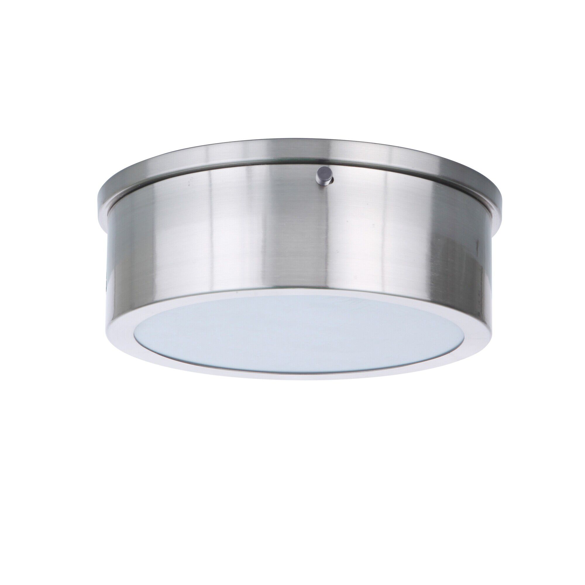 Shown in Brushed Polished Nickel finish and White glass and Acrylic shade