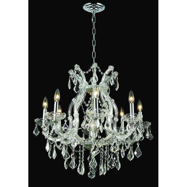 Maria Theresa 28 Inch 9 Light Chandelier by Elegant Lighting