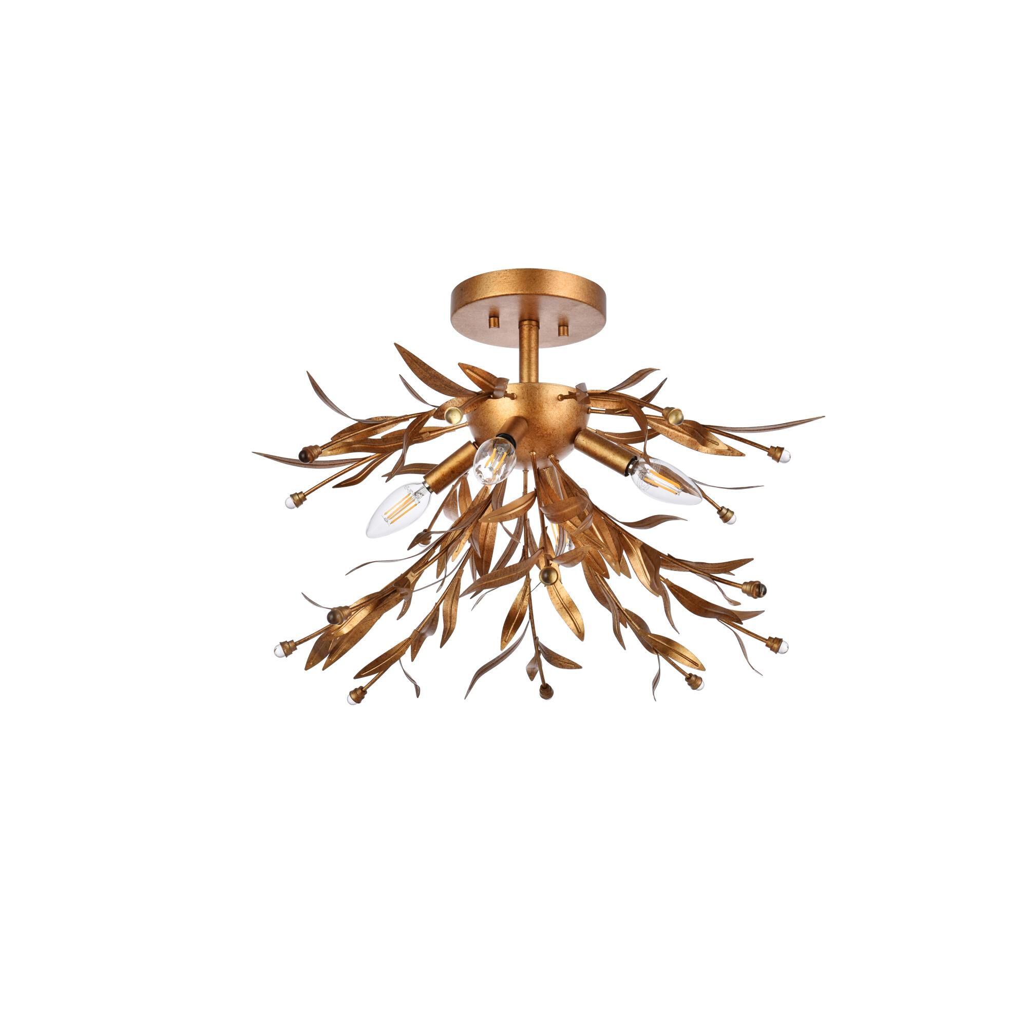 Shown in Gold Leaf finish and Clear Royal Cut crystal