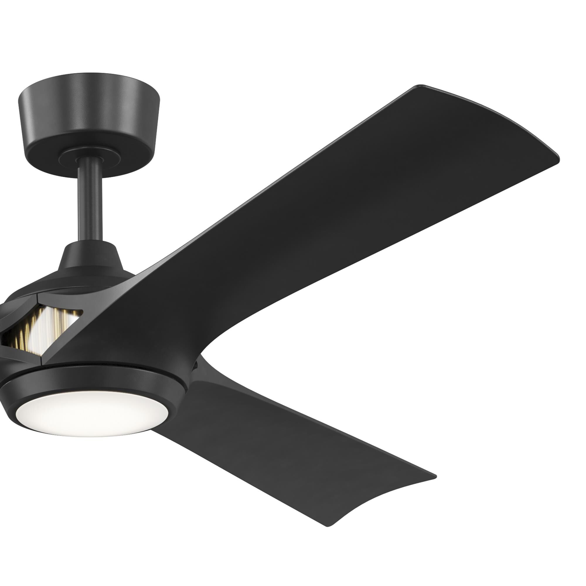 Shown in Matte Black finish and White Polycarbonate glass