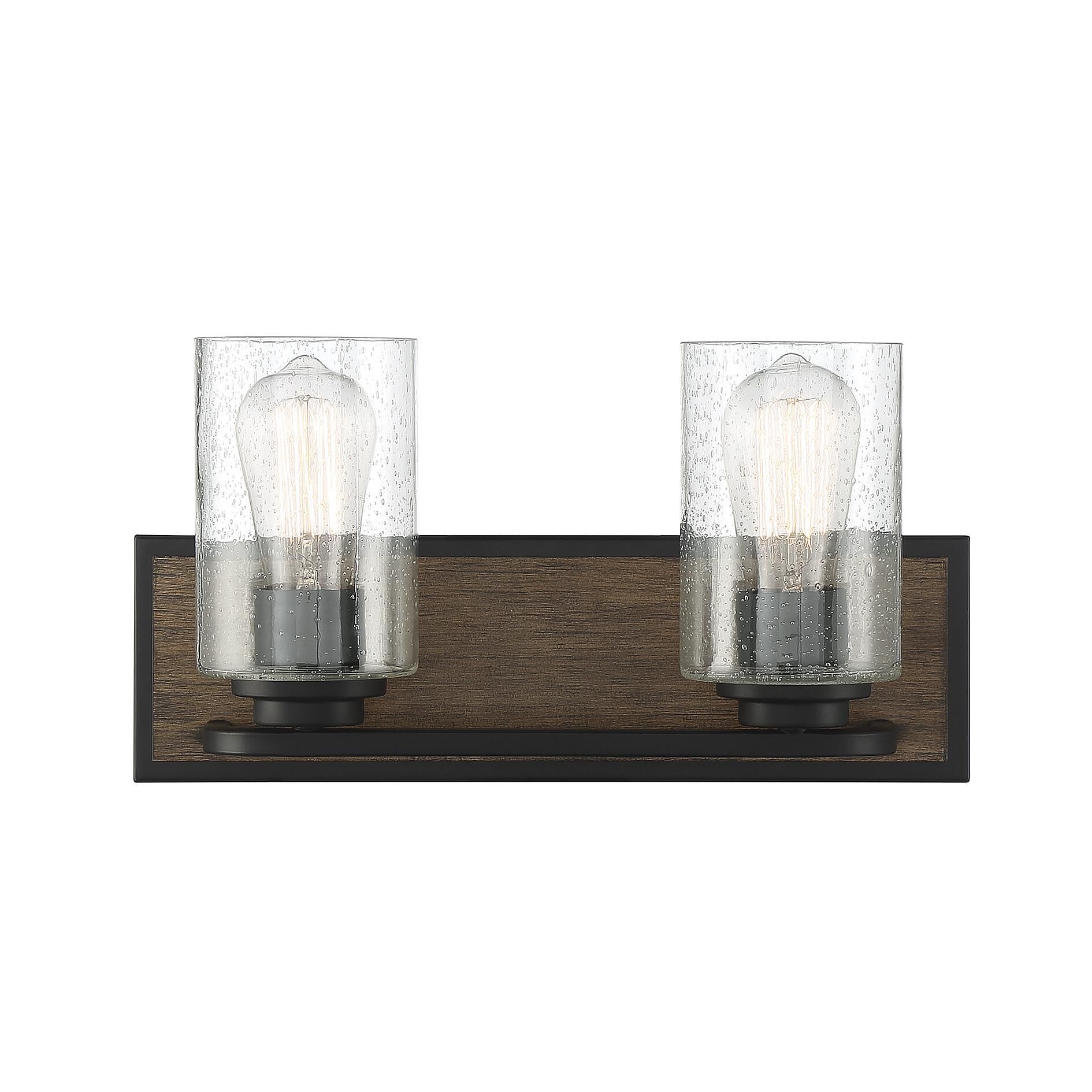 Shown in Lodge finish and Clear Seeded glass