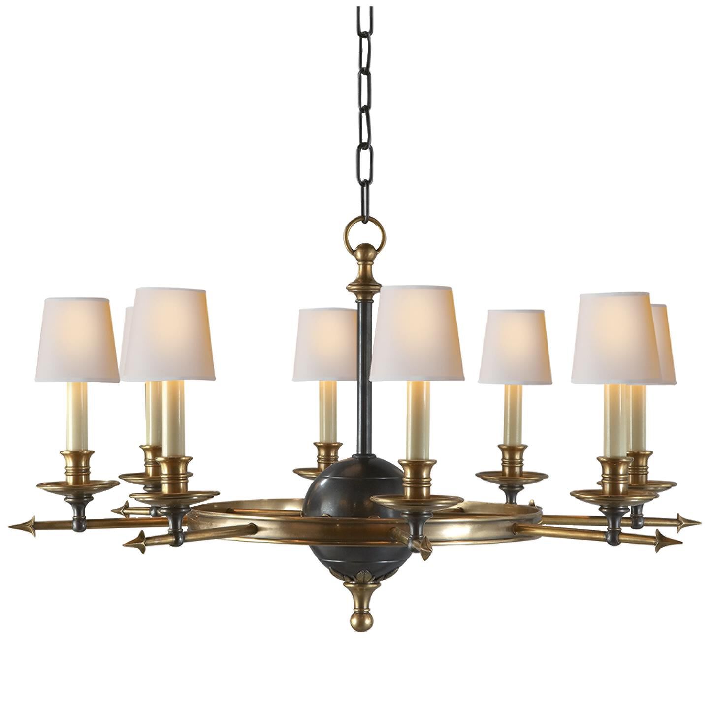 Chapman & Myers Leaf And Arrow 34 Inch 8 Light Chandelier by Visual Comfort Signature Collection