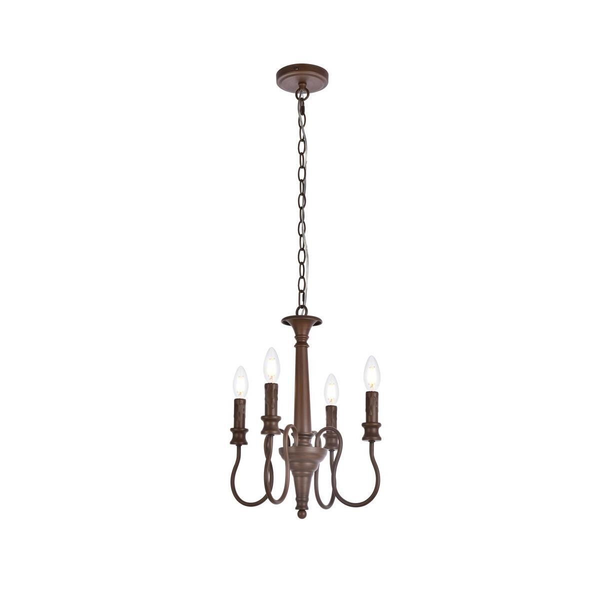 Flynx 14 Inch 4 Light Mini Chandelier by Elegant Lighting
