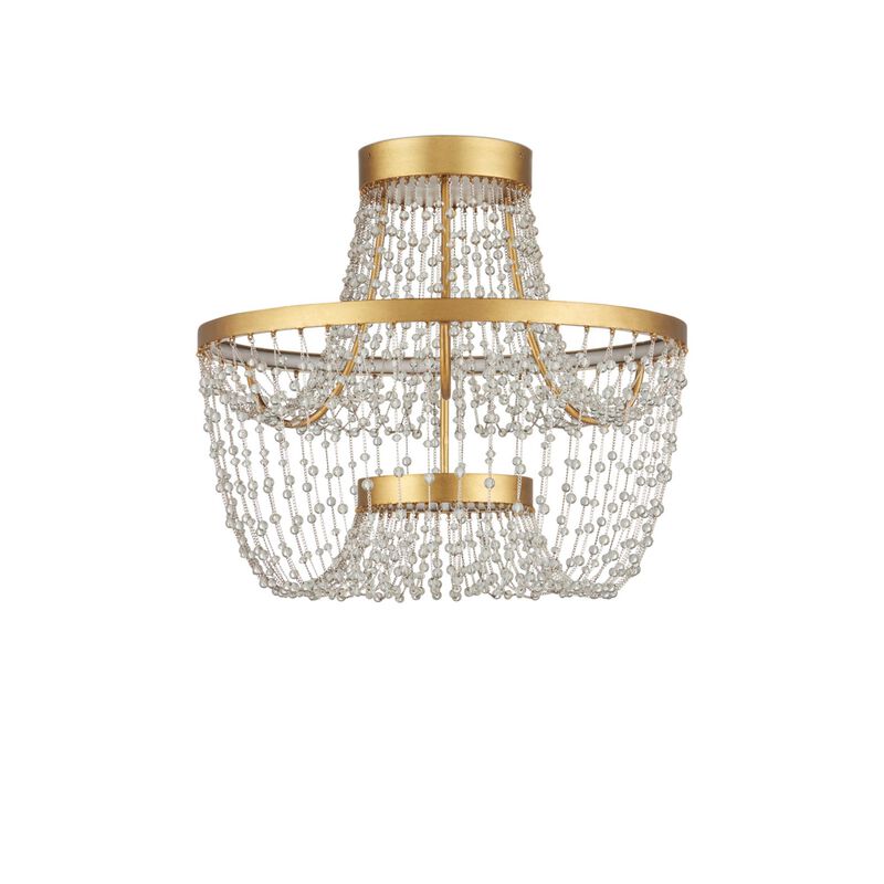 Mademoiselle 22 Inch Semi Flush Mount by Currey and Company