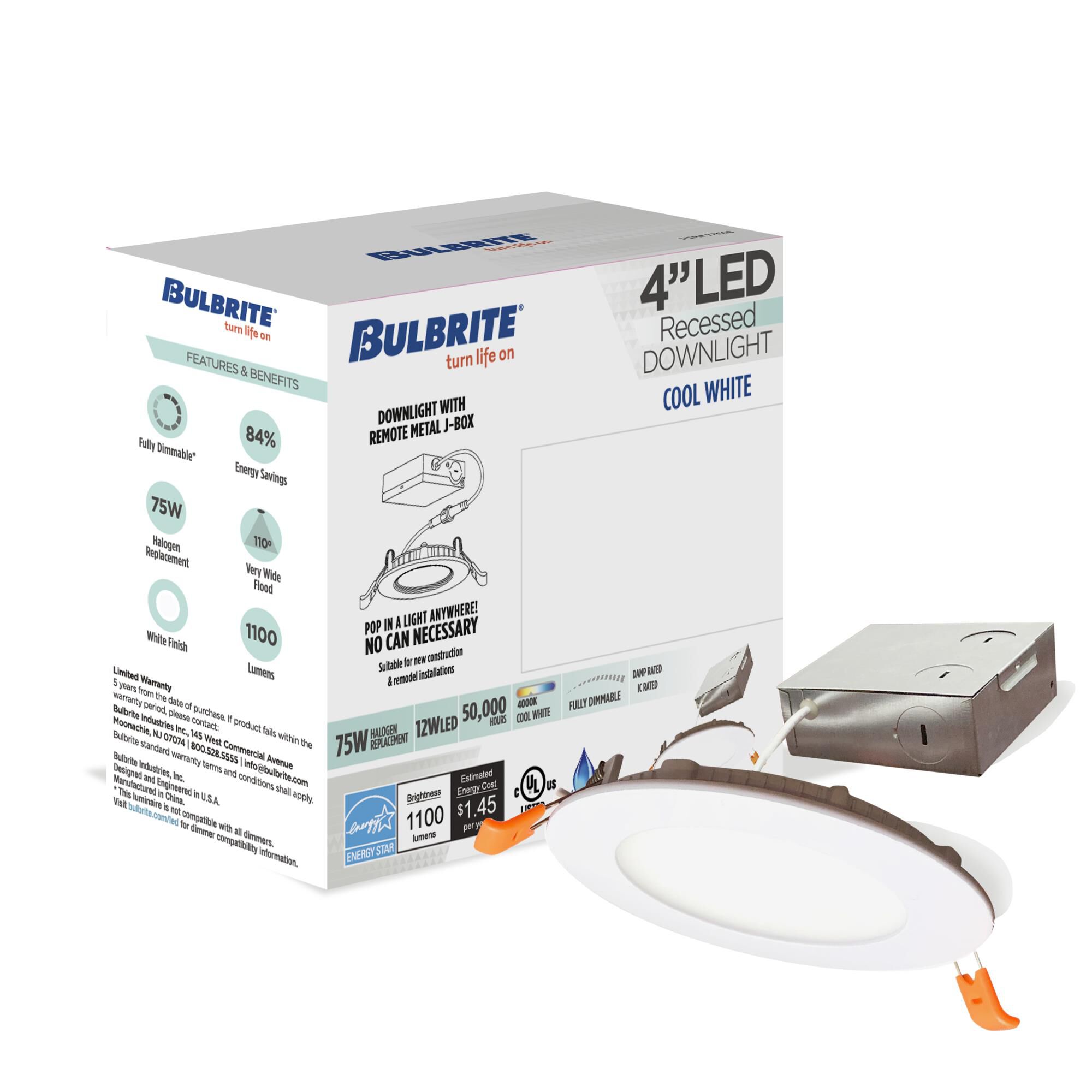 1 Inch LED 110 Degree Recessed Lighting Trim by Bulbrite