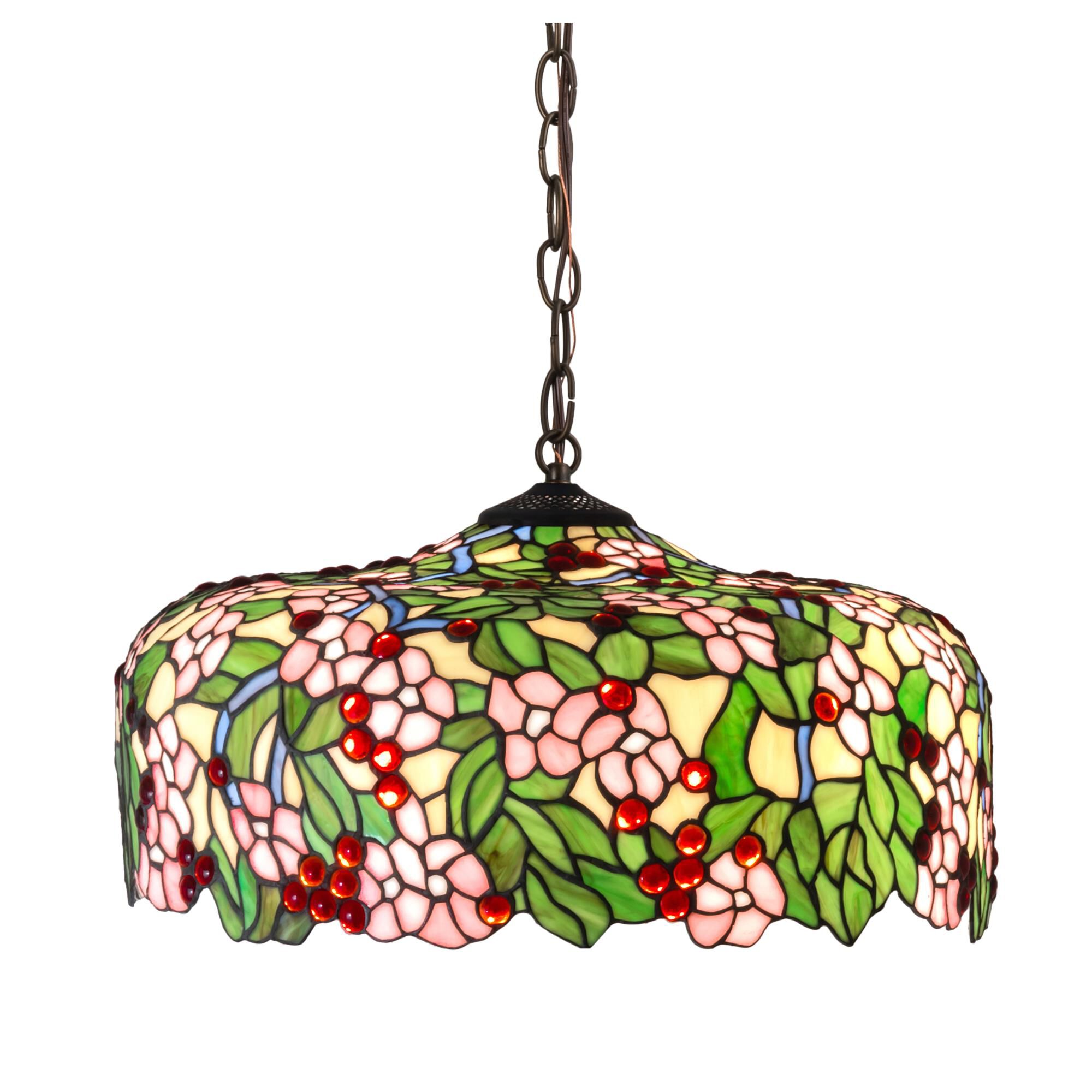 Tiffany Cherry Blossom 20 Inch Large Pendant by Meyda Lighting