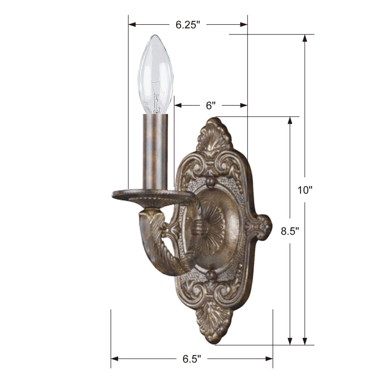 Crystorama Paris Market 9 Inch Wall Sconce