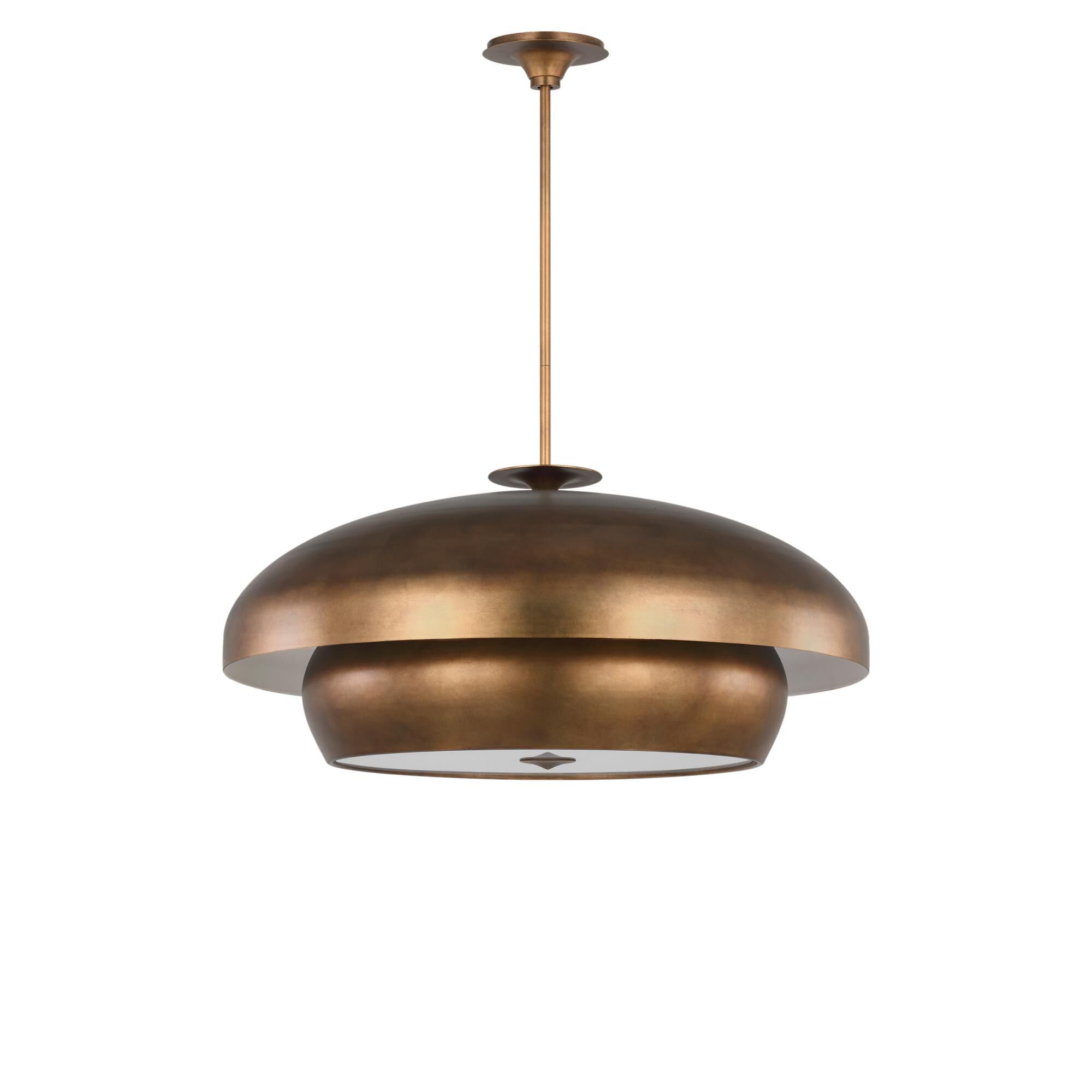 Shown in Vintage Gild finish and Silk Print Inside, Clear Outside Tempered glass