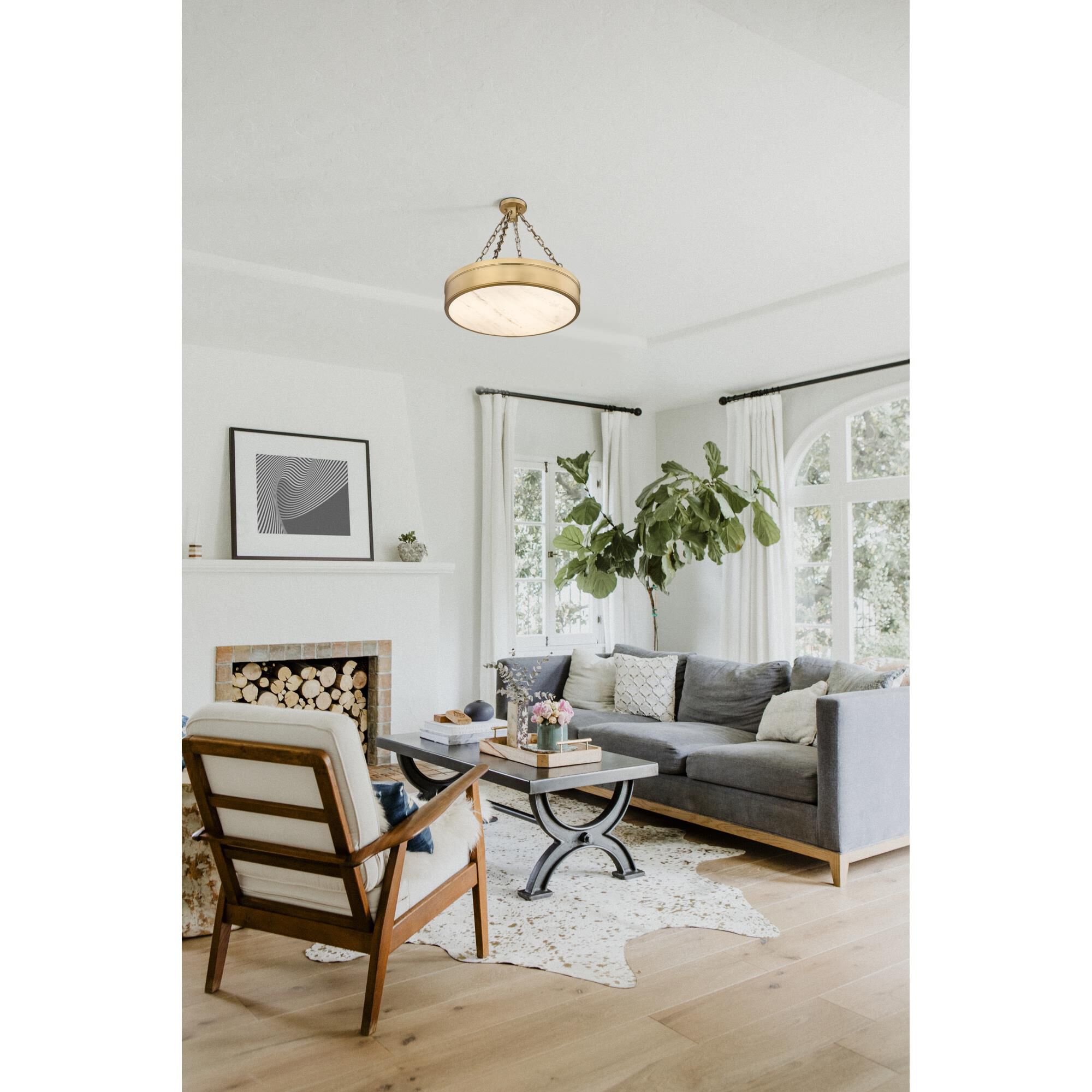 Anders 22 Inch 3 Light LED Semi Flush Mount by Z-Lite - Clearance