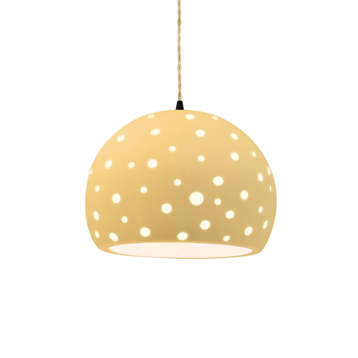 Perforated Globe 12 Inch Large Pendant by Justice Design Group