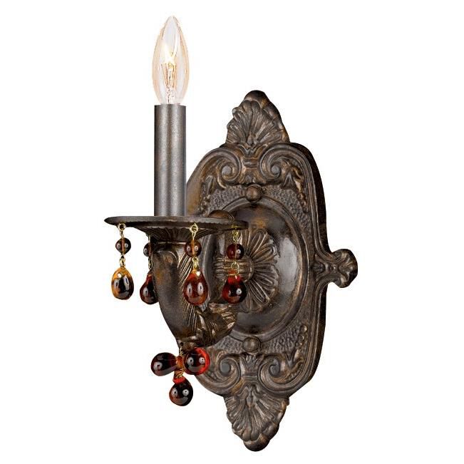 Shown in Venetian Bronze finish and Murano crystal
