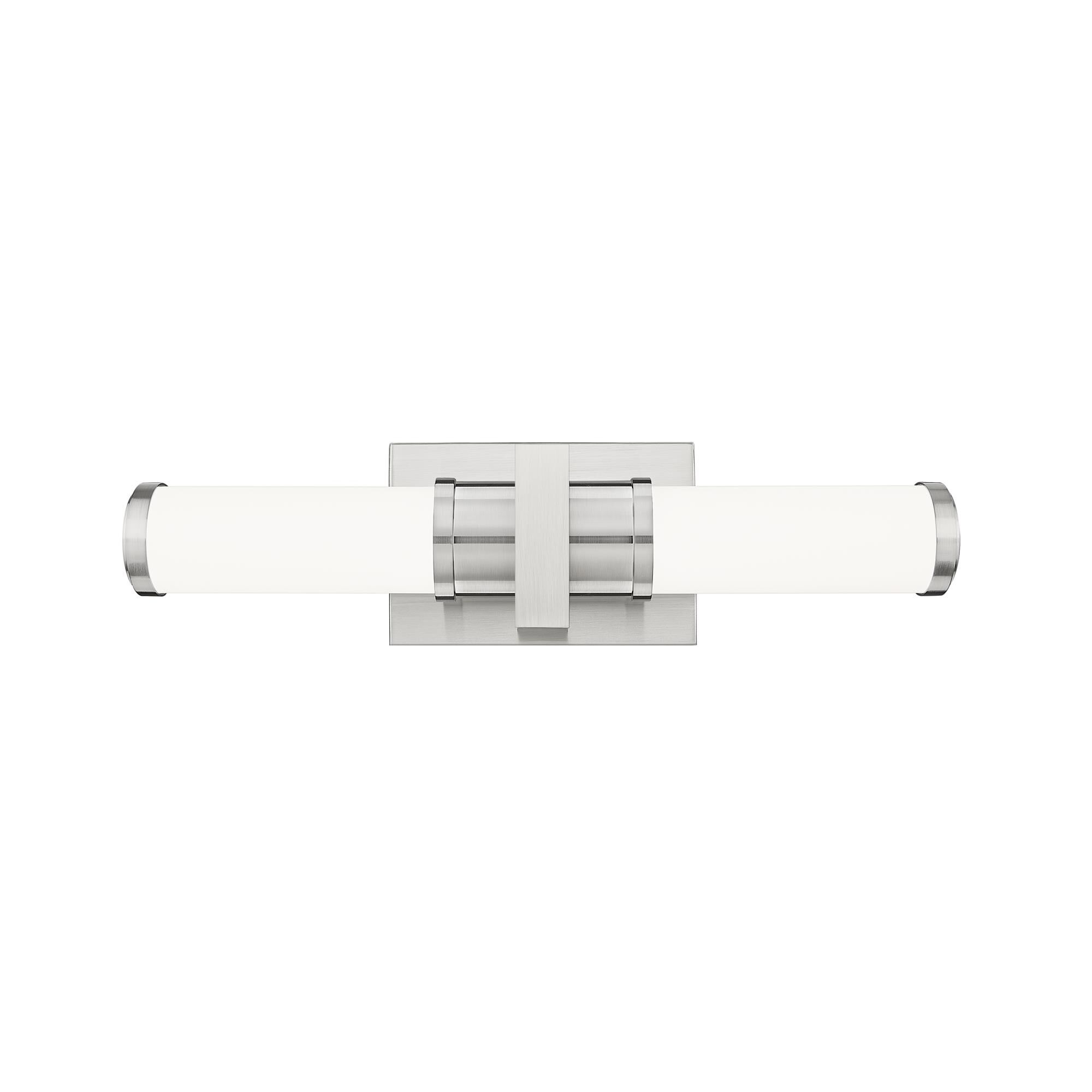 Shown in Brushed Nickel finish and Opal White glass and Opal White shade