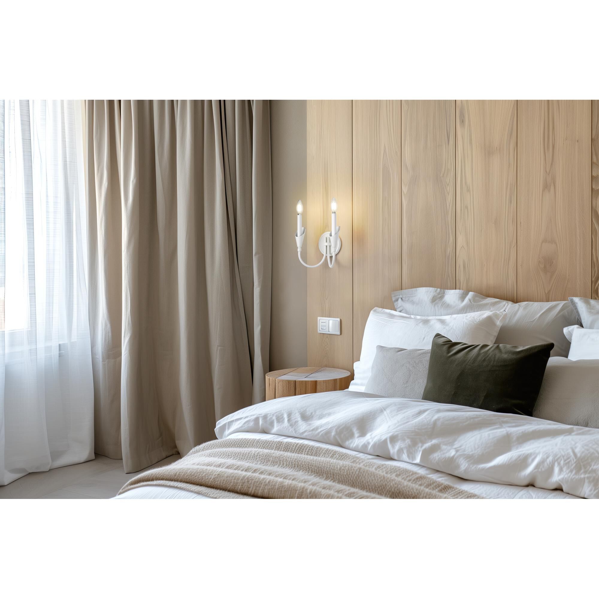 Shown in Textured White finish and White glass and White shade