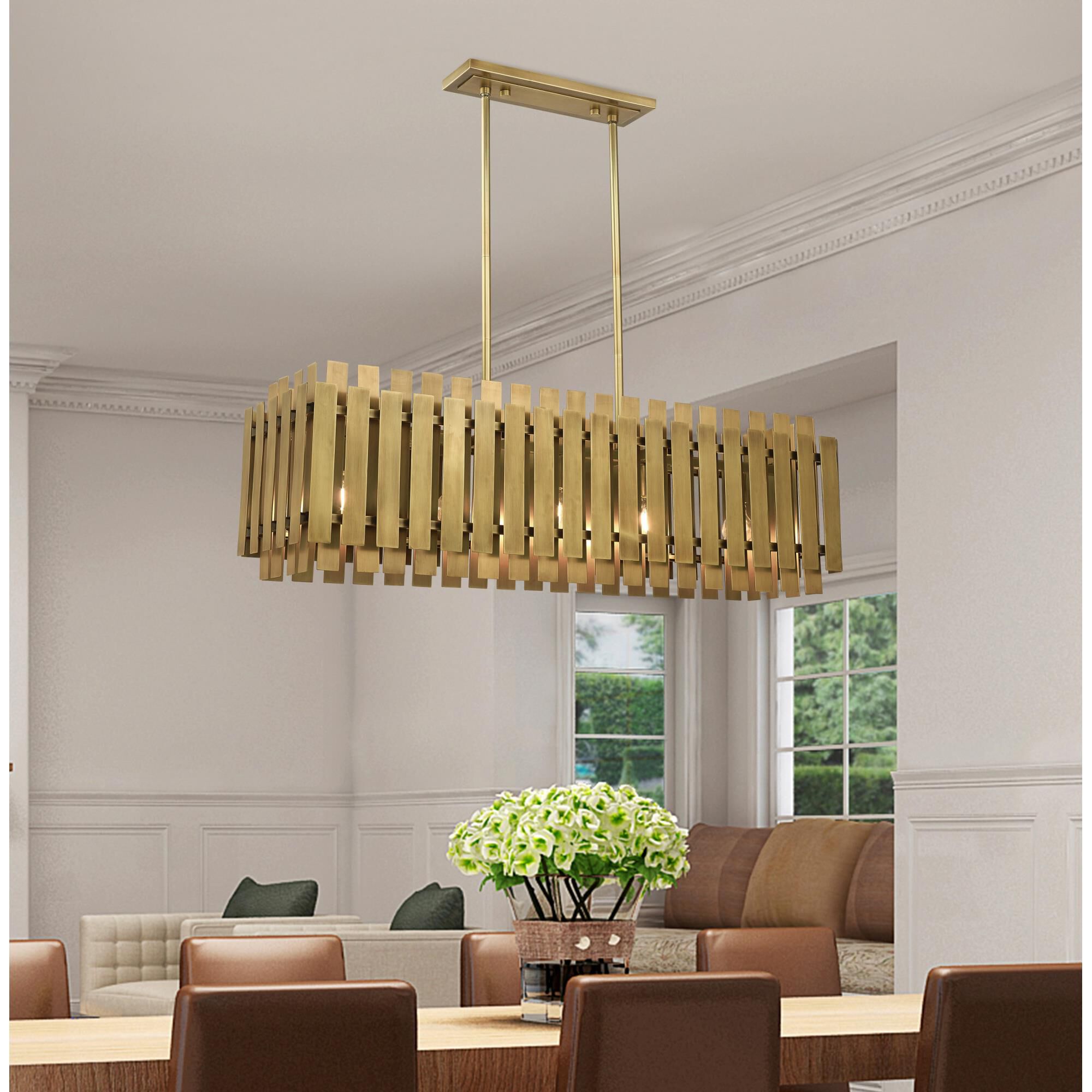 Greenwich 42 Inch 5 Light Linear Suspension Light by Livex Lighting